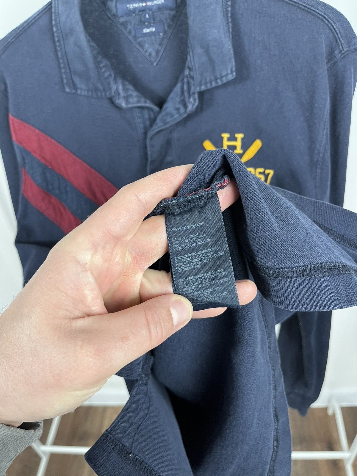 Tommy Hilfiger Tommy Hilfiger Long Sleeve Polo Rugby Shirt Embroidered L Size US L / EU 52-54 / 3 - 7 Thumbnail