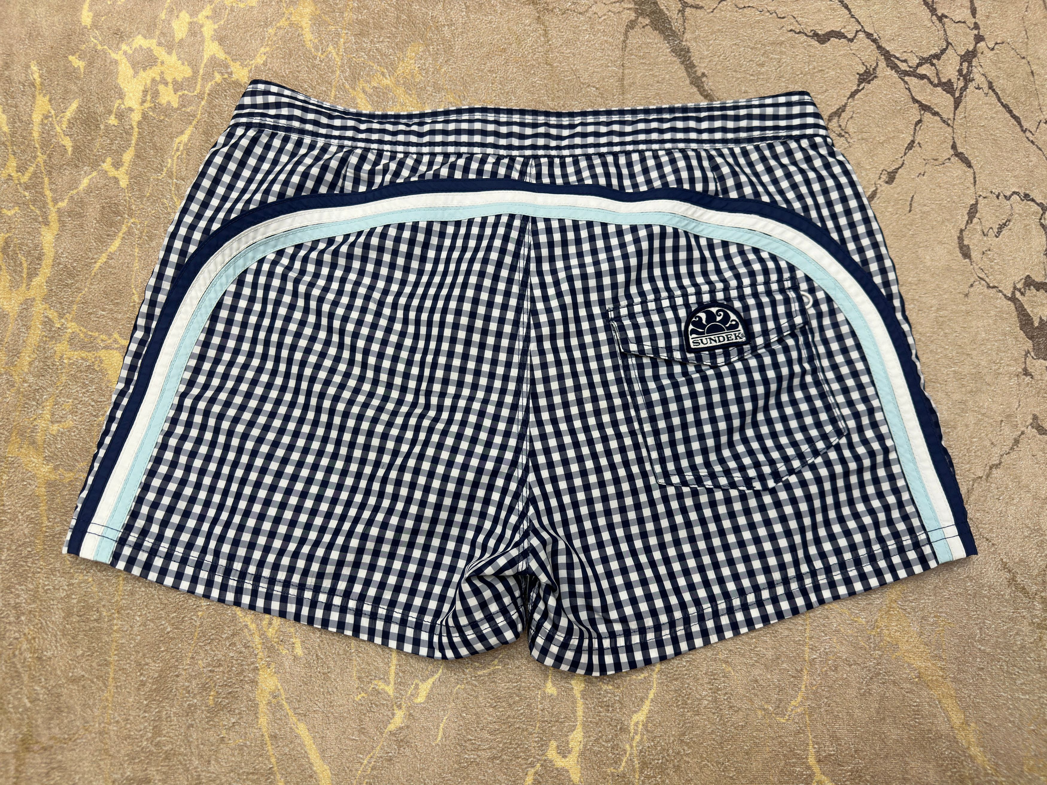 Sundek Check Sundek 33 Beach Shorts Trunks Bath Suit Size 33 S M Size US 33 - 6 Thumbnail