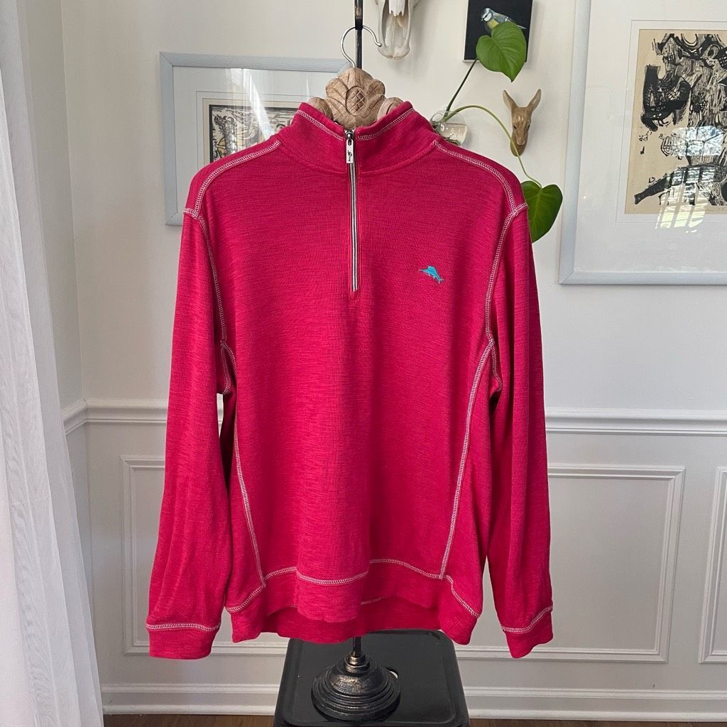 Tommy Bahama Tommy Bahama Quarter Zip Red Pullover Sailfish L Size US L / EU 52-54 / 3 - 1 Thumbnail