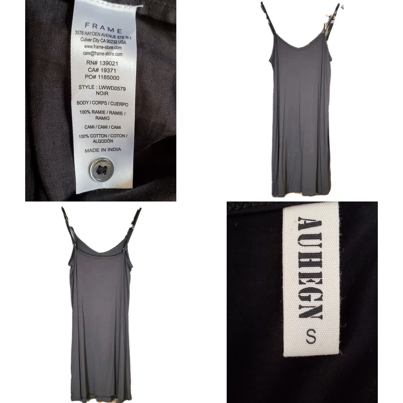 Frame FRAME Black Lace Inset High Mock Neck Ruffe Cap Sleeve 100% Ramie Mini Dress Womens M New with Tags NWT Size M / US 6-8 / IT 42-44 - 9 Thumbnail