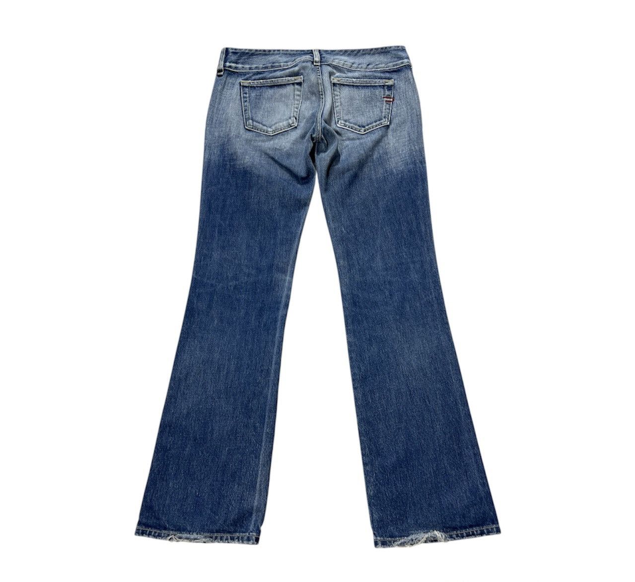 Diesel Vintage 90s Diesel y2k bootcut distressed denim jeans flared Size 29" - 2 Thumbnail
