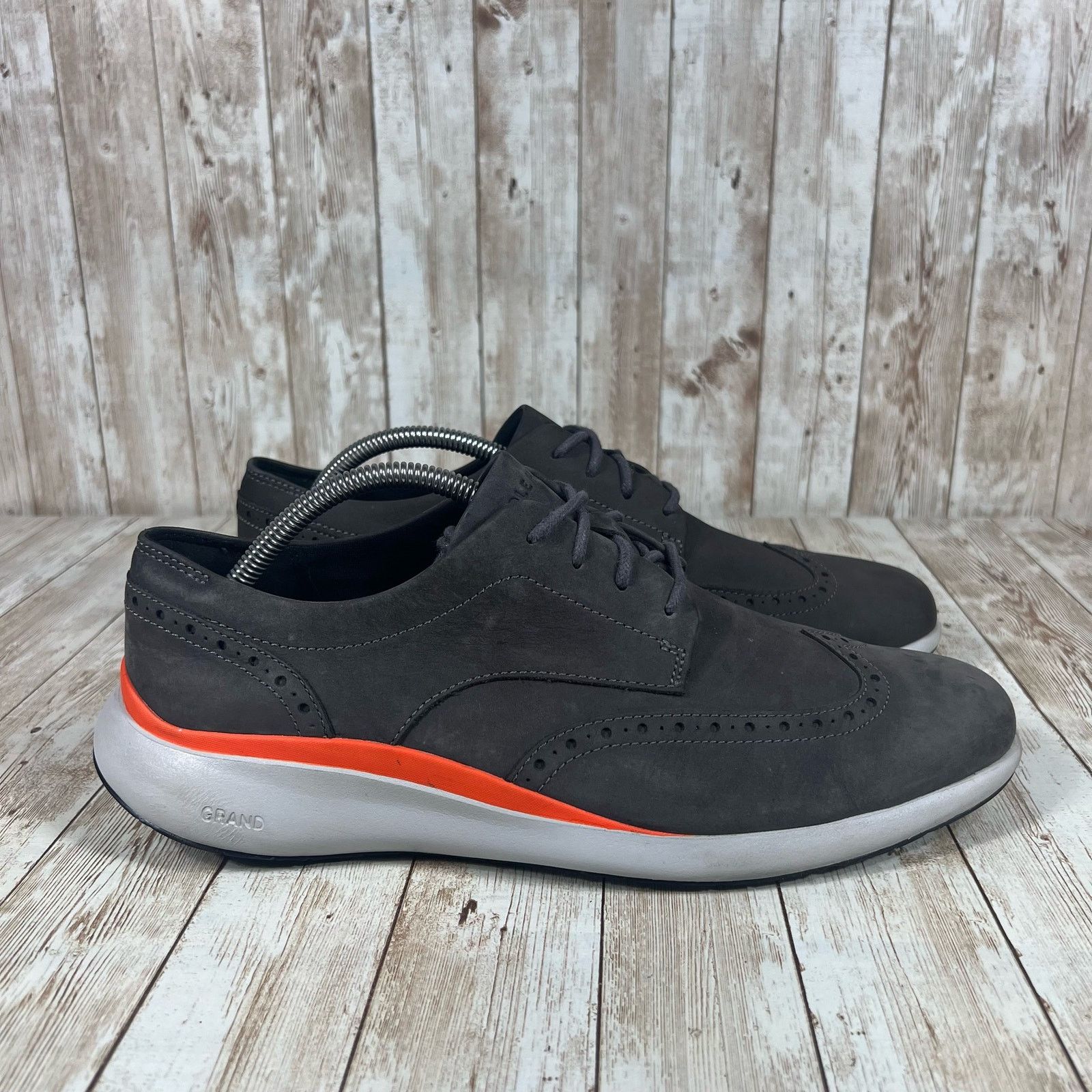 Cole Haan Cole Haan grand Troy wingtip Oxford pavement gray Mens 10 Size US 10 / EU 43 - 1 Thumbnail