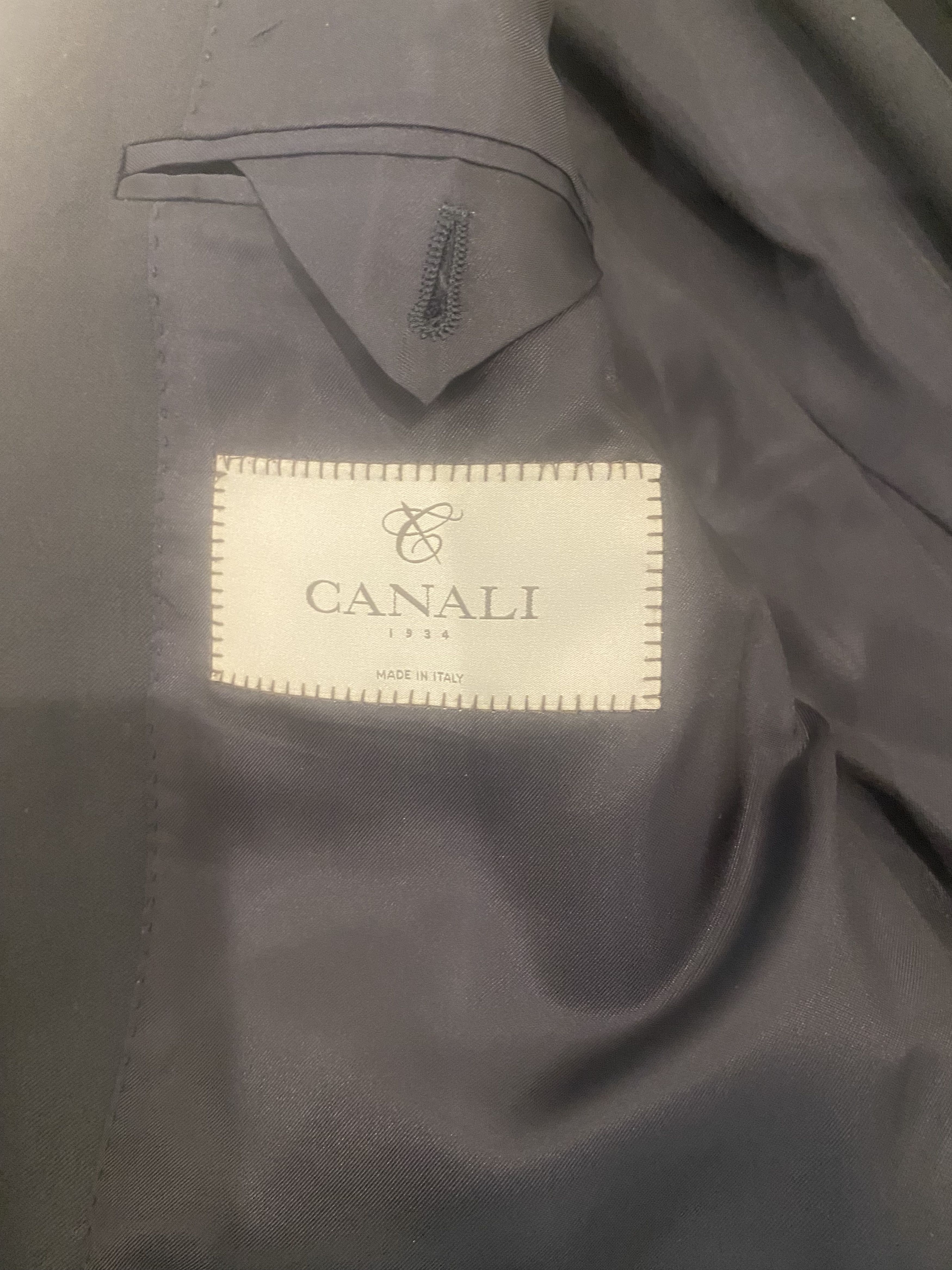 Canali Canali black 2 piece wool suit Size 50R - 4 Thumbnail