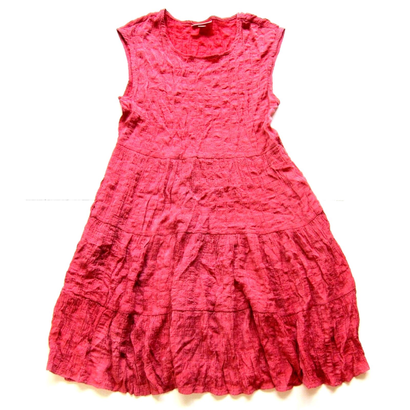 Vintage Knox Rose Dress XS Cap Sleeve Tunic Cottage Smock Rayon Crinkle Waffle Pocket Size XS / US 0-2 / IT 36-38 - 2 Thumbnail