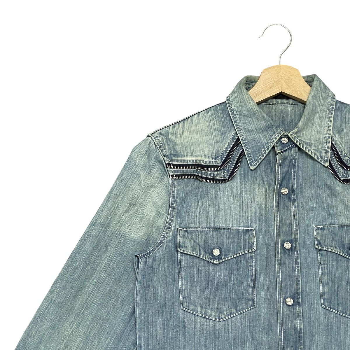Lithium Vtg Lithium Homme Embroidered Slim Fit Denim Western Jacket Size US S / EU 44-46 / 1 - 5 Thumbnail