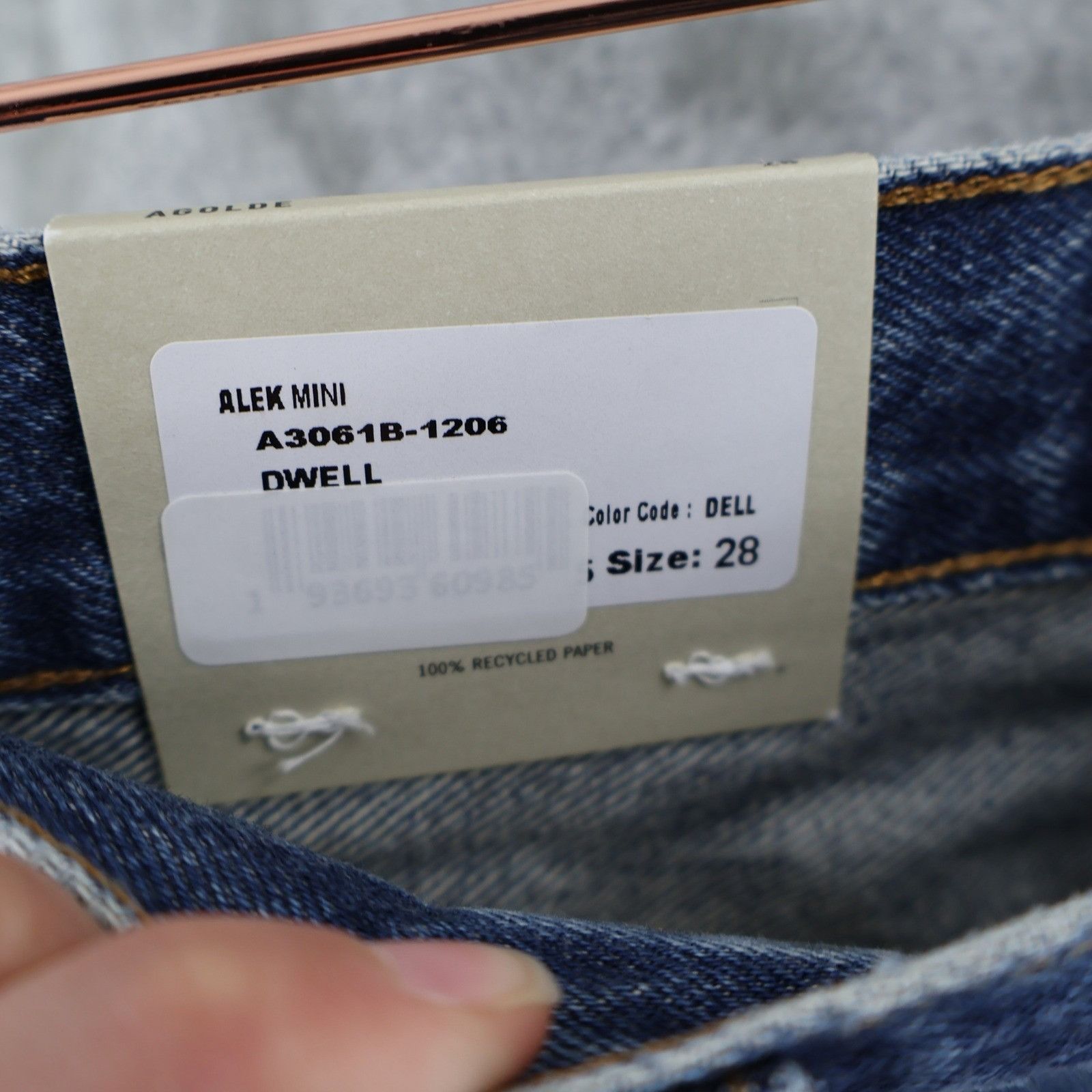 Agolde AGOLDE Alek Mini Skirt Womens 28 Blue Denim Classic Preppy T Size 28" / US 6 / IT 42 - 10 Thumbnail