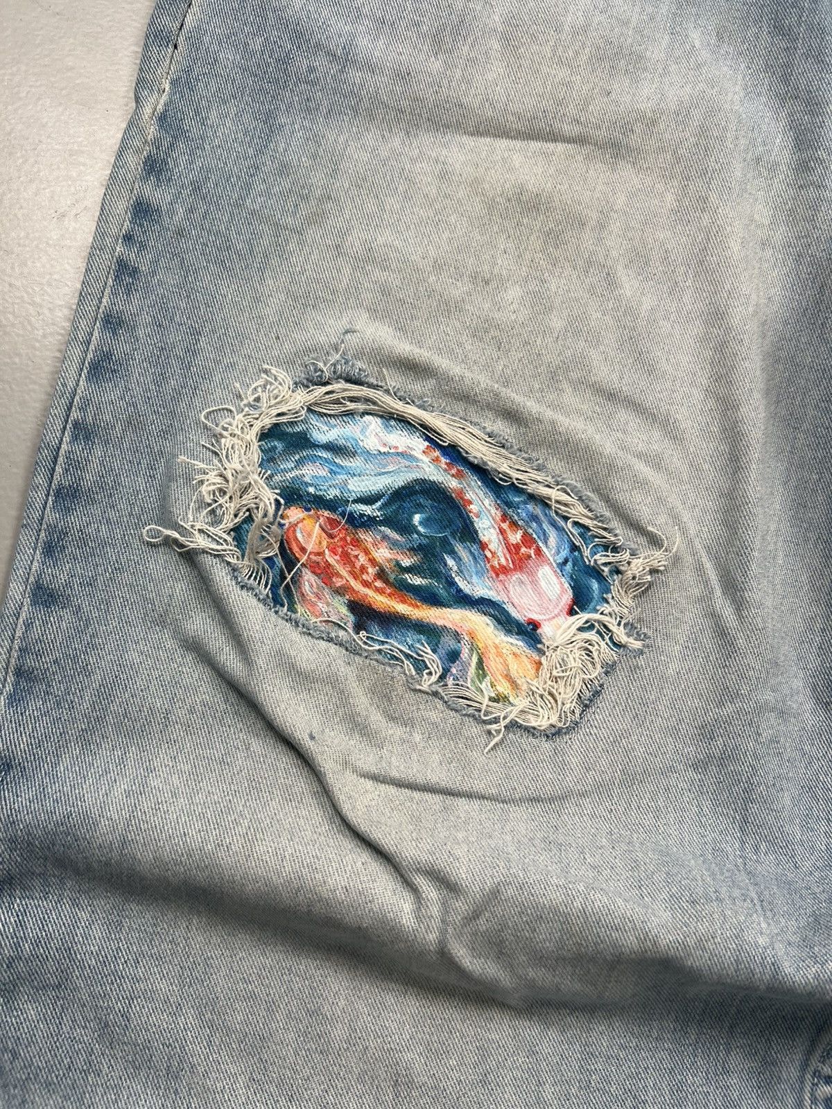 Dickies Rare vintage dickies big daddy hand made painted knee denim Size US 34 / EU 50 - 3 Thumbnail