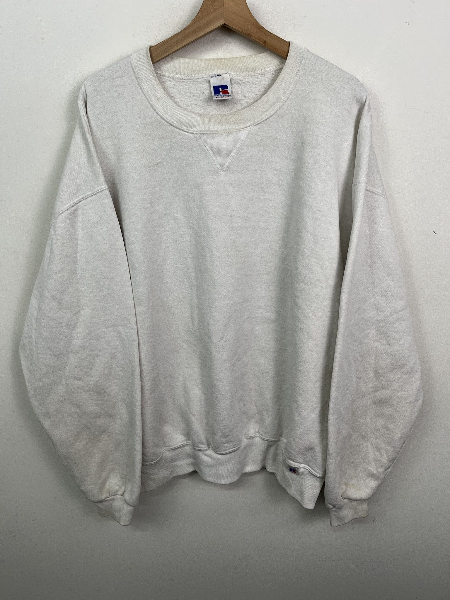 Russell Athletic Vintage 1990s Russell Athletic Blank White Crewneck Size XL Size US XL / EU 56 / 4 - 1 Thumbnail