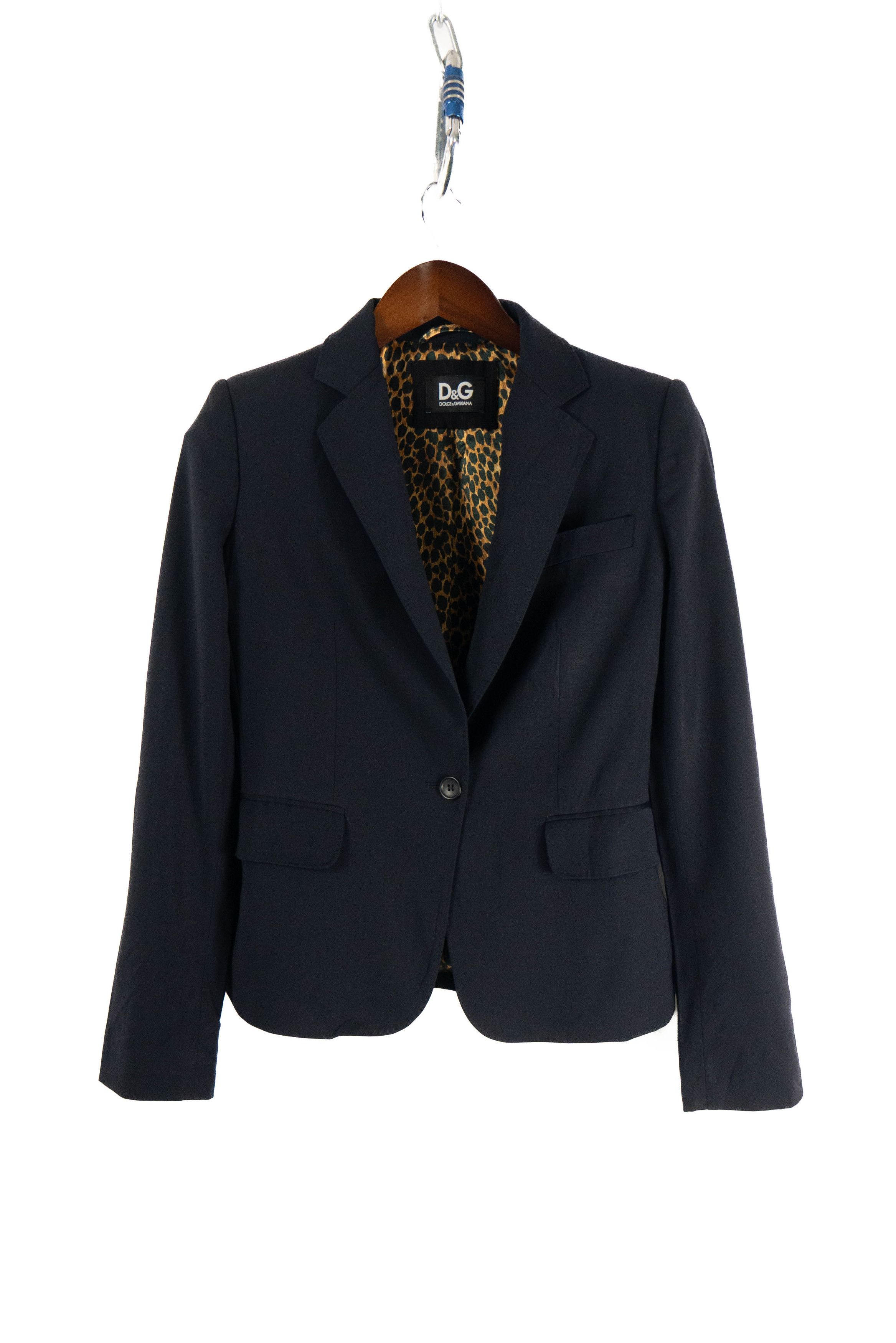 Dolce & Gabbana Dolce & Gabbana black leopard blazer – classic old-money y2k Size M / US 6-8 / IT 42-44 - 1 Thumbnail