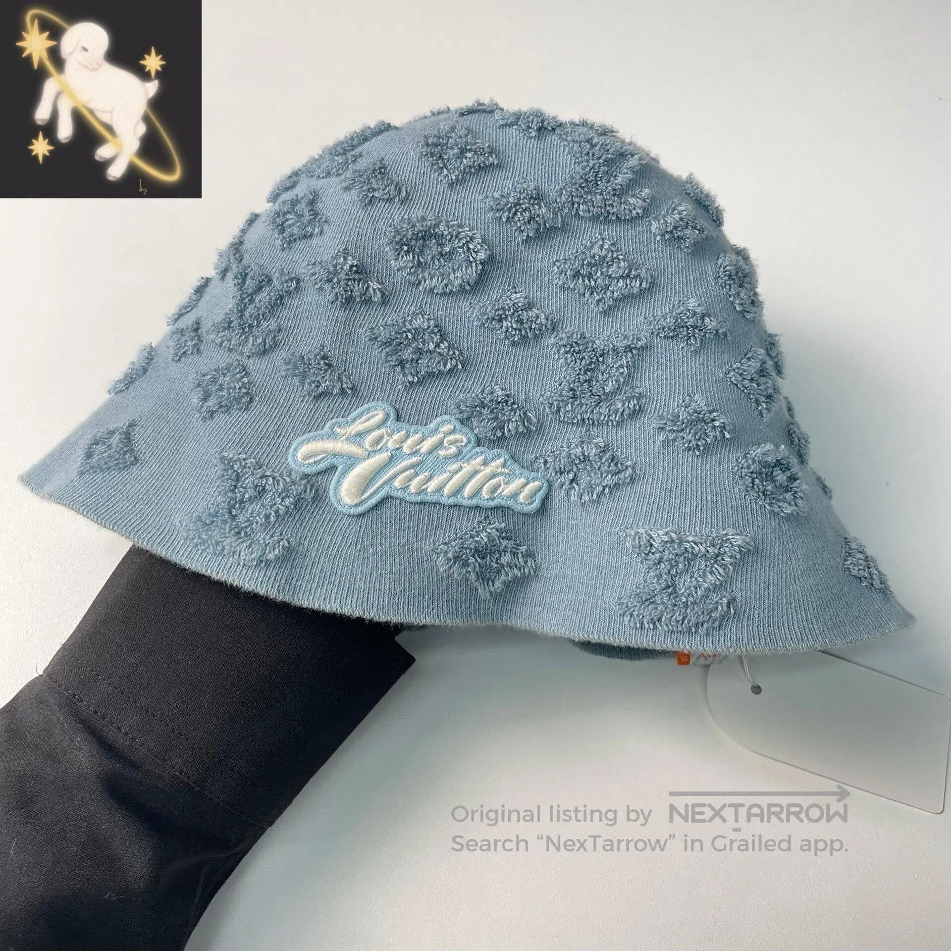 Louis Vuitton Louis Vuitton Blue Embossed Monogram Towel Cloth Fisherman Size ONE SIZE - 1 Thumbnail