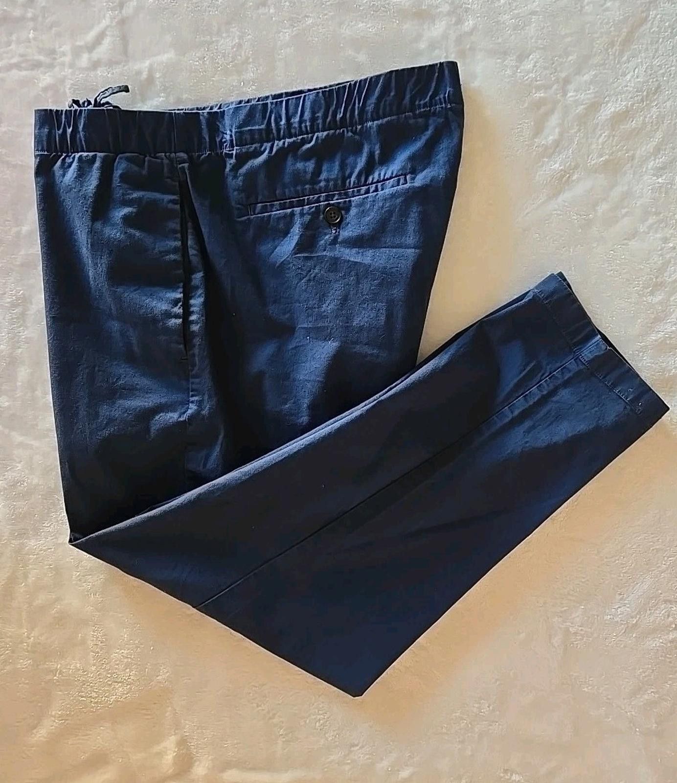 Bonobos Bonobos Men's Size 36 x 27 Drawstring Flat Front Pants Blue Size US 36 / EU 52 - 2 Thumbnail