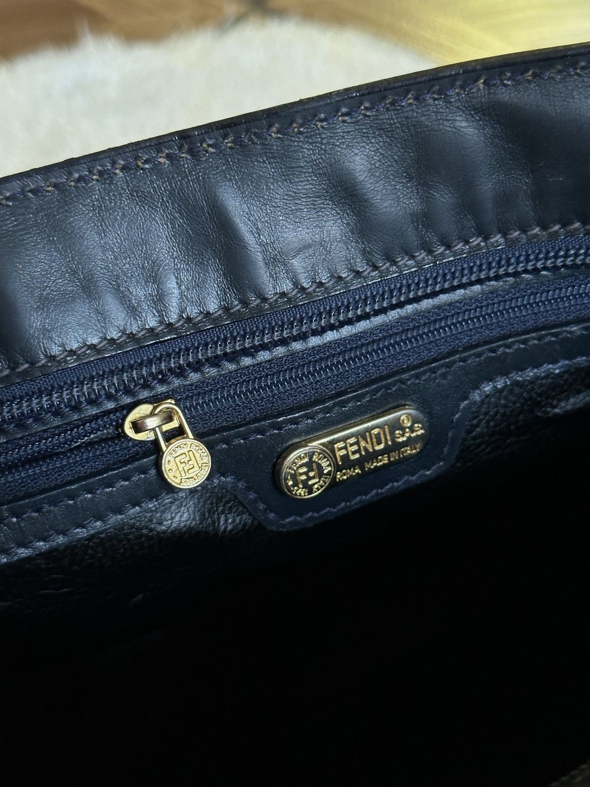 Fendi Vintage Fendi Pequin Striped Shoulder Bag Authentic Italy Size ONE SIZE - 13 Thumbnail