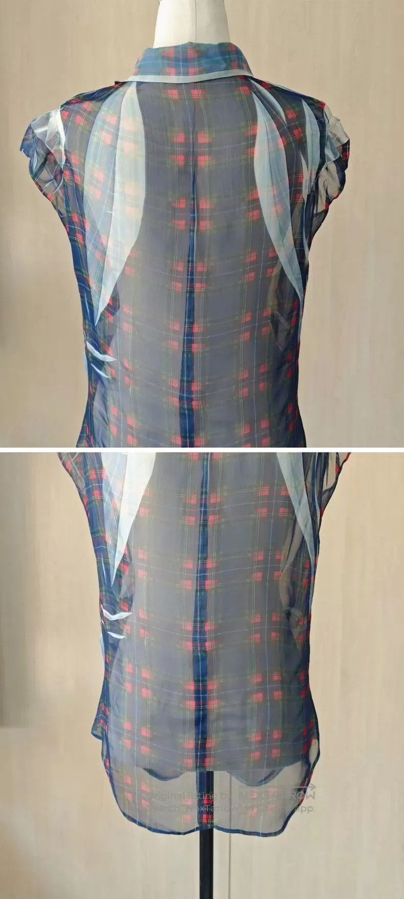 Yohji Yamamoto Yohji Yamamoto Y's Plaid Sheer Short-Sleeve Shirt Size US M / EU 48-50 / 2 - 8 Thumbnail