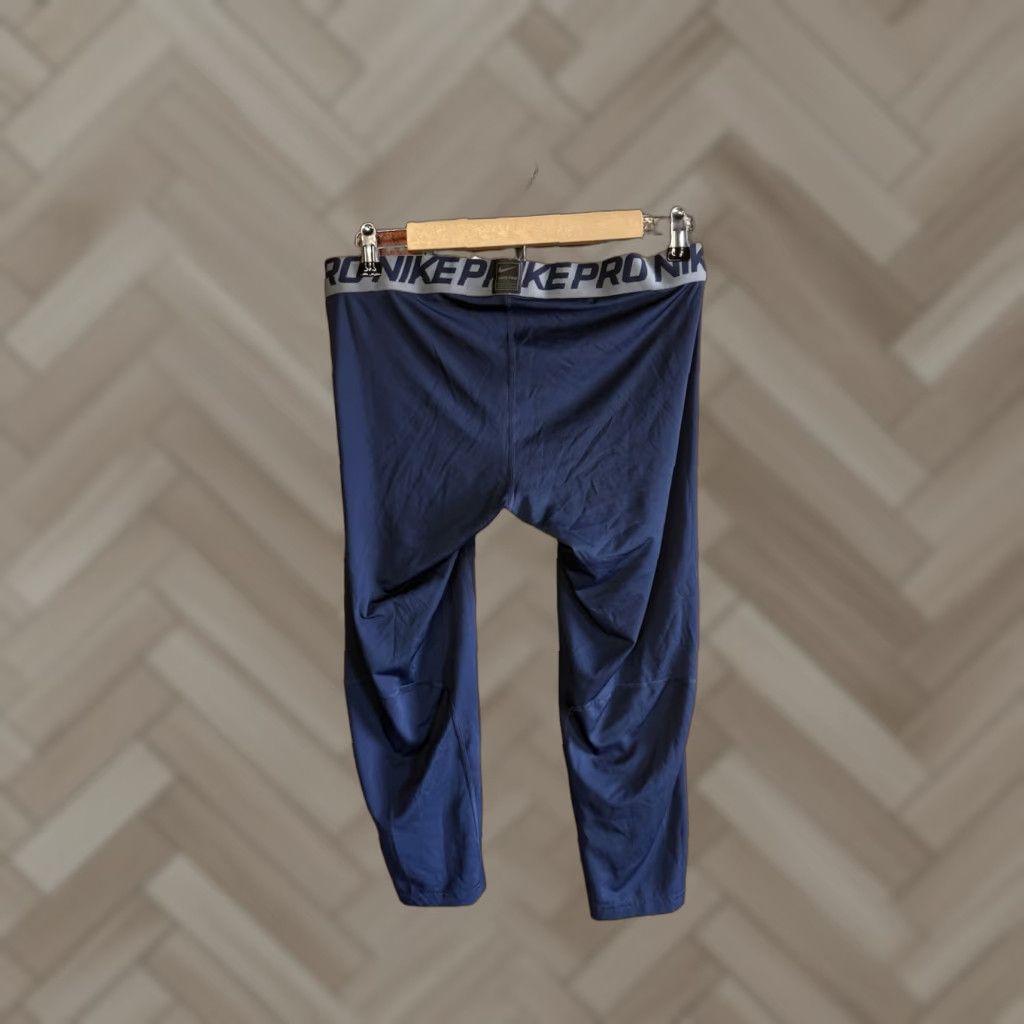 Nike Nike Pro Mens Blue Cropped Compression Pants XL Dri-Fit Nike Pro Compression Activewear Size US 36 / EU 52 - 1 Thumbnail