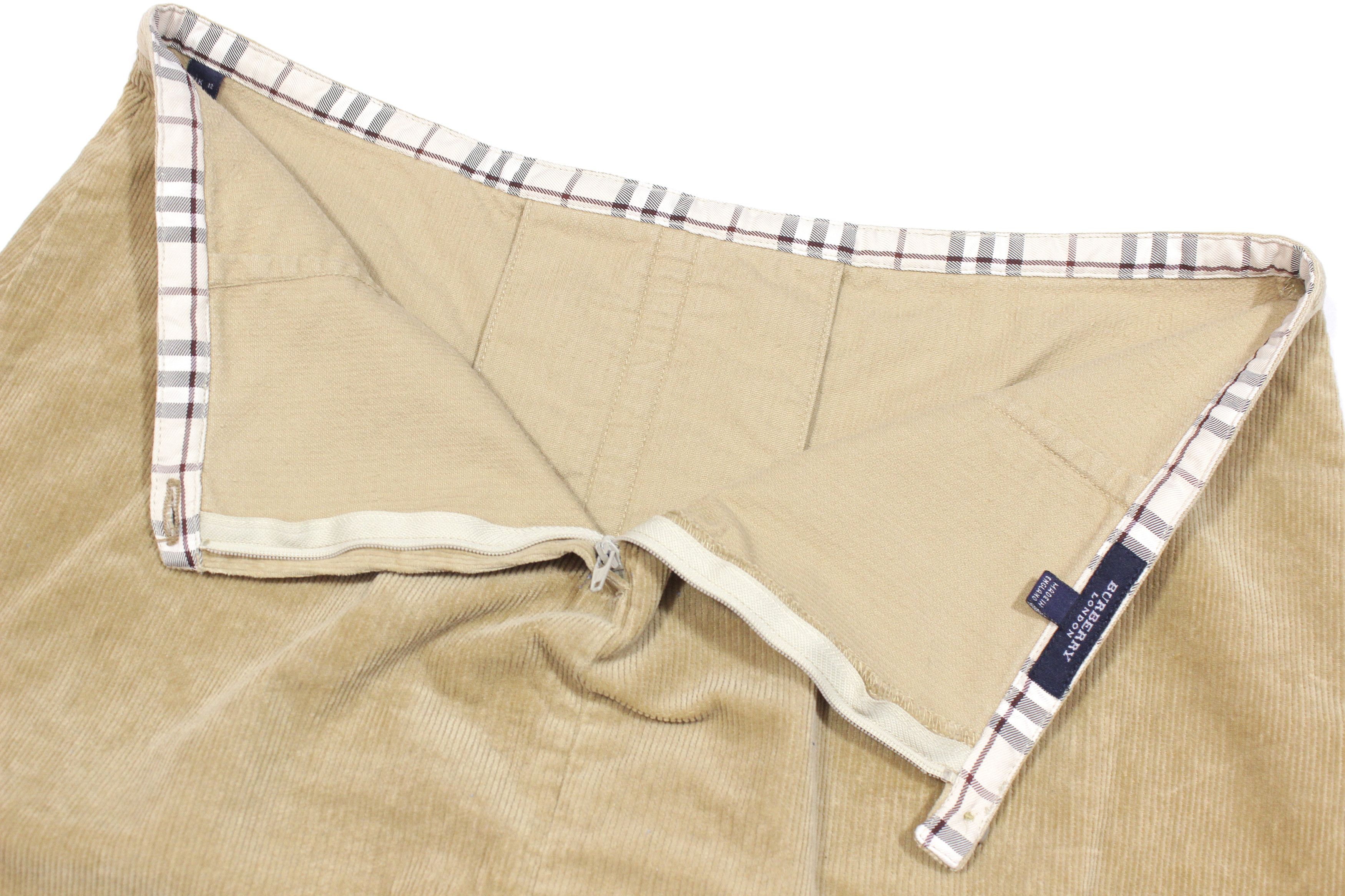 Burberry 00S Corduroy Skirt Vintage Size 30" / US 8 / IT 44 - 5 Thumbnail