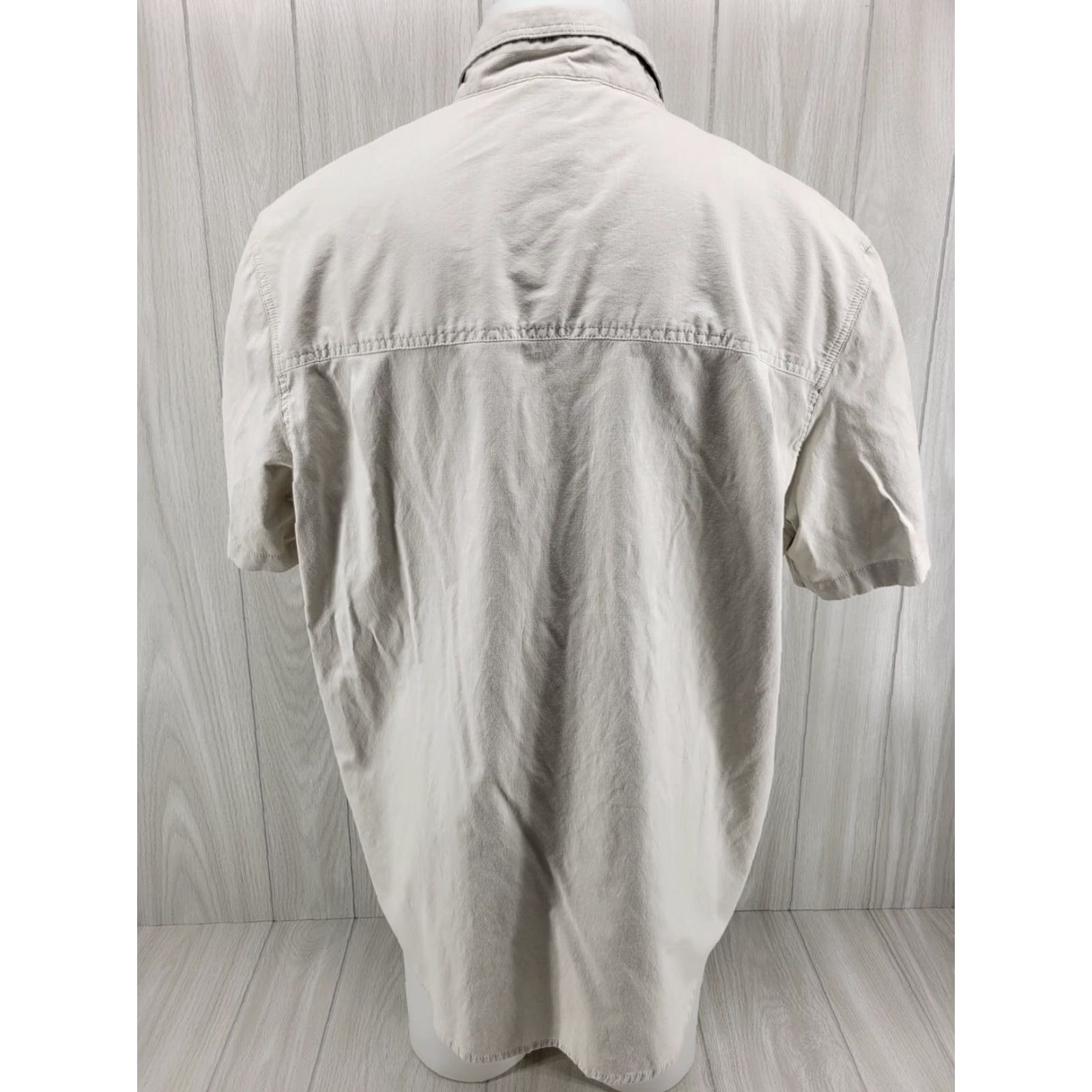 Vintage Field & Stream Fishing Button Down Shirt Light Khaki Men's XXL Size Khaki Button-Up Casual Breathing Short Sleeve 2XL Mens Size US XXL / EU 58 / 5 - 6 Thumbnail