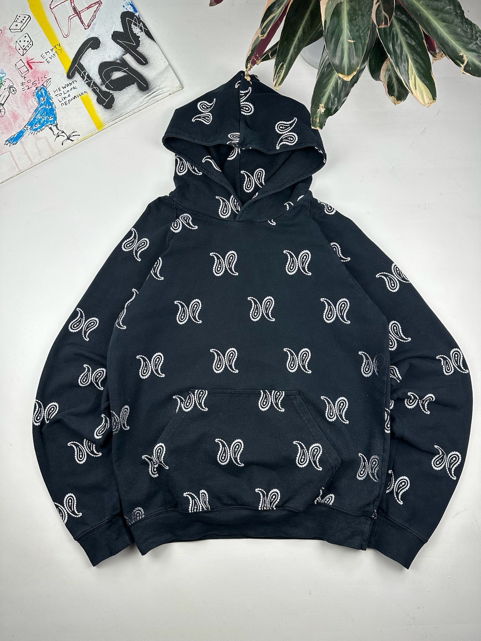 Rhude Rhude OG Paisley Bandana Logo Black Hoodie All Over Print Size US L / EU 52-54 / 3 - 6 Thumbnail