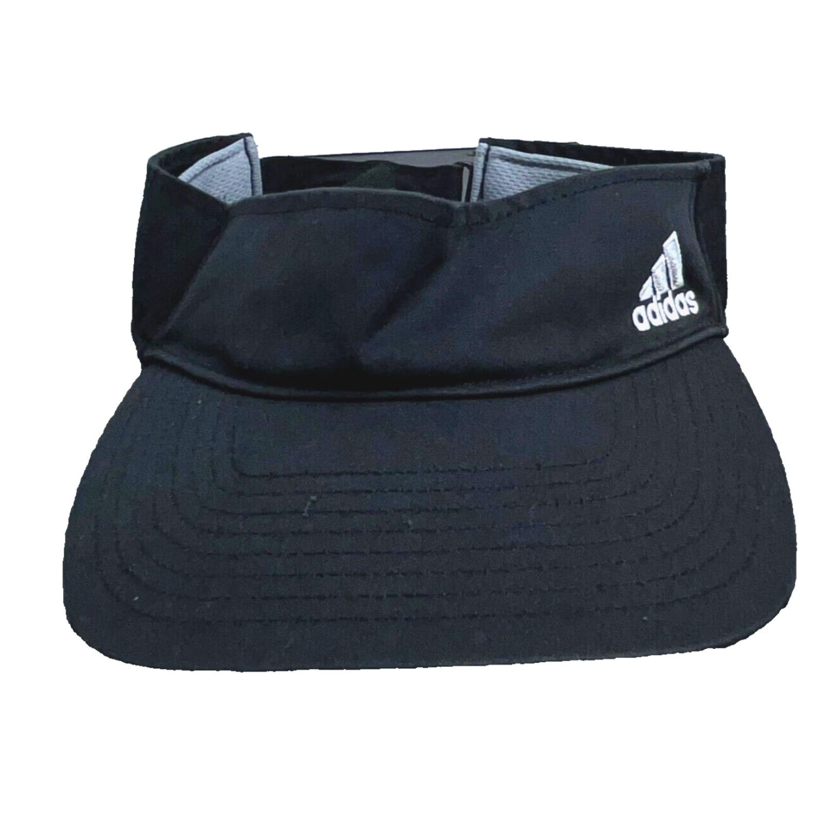 Adidas Adidas Hat Cap Sun Visor Strap Back Black Logo Golf Clima Lite Visor Mens One Size Adjustable Lightweight Breatherible Twill Casual Sports Modern Logo Size ONE SIZE - 3 Thumbnail