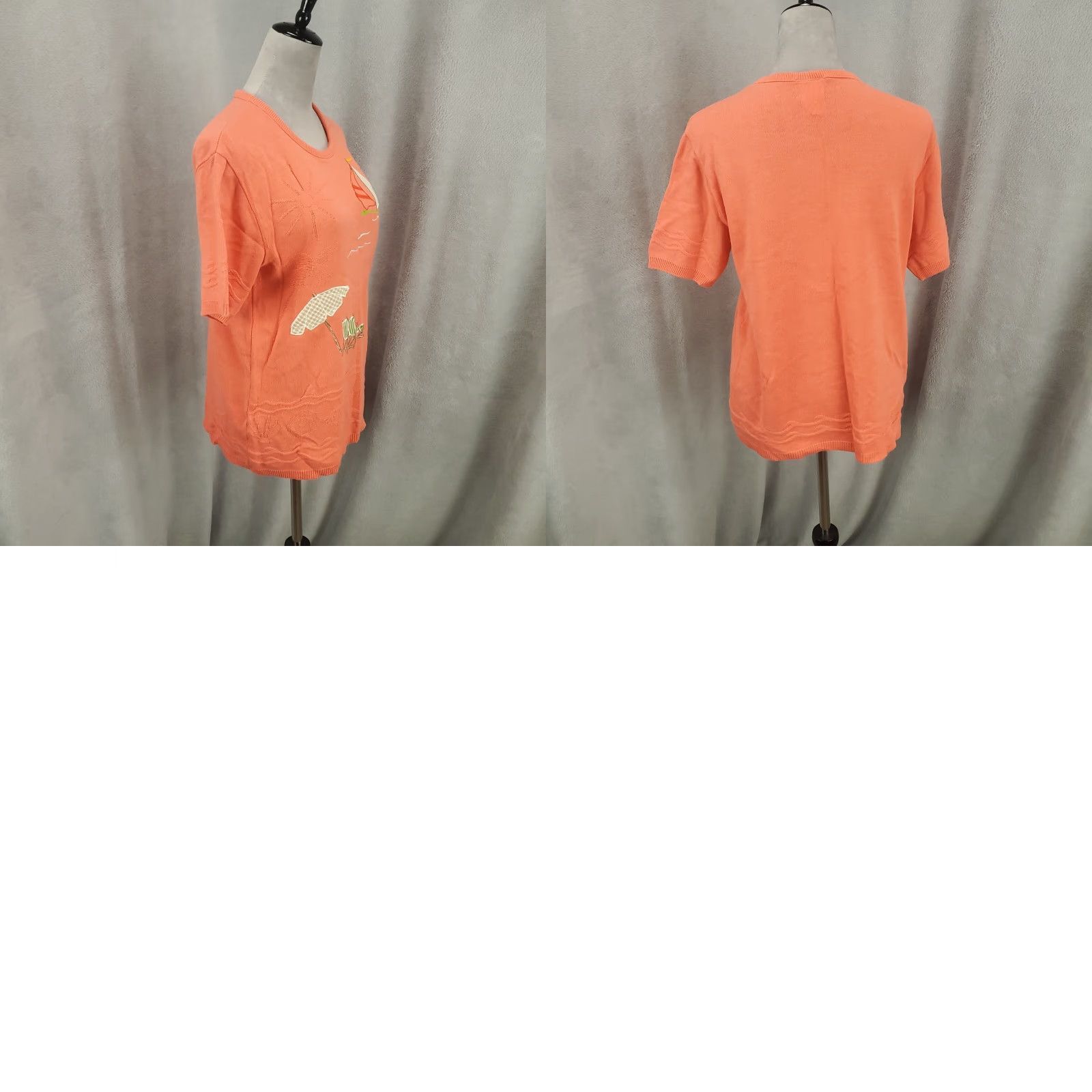 Vintage Vintage Beach Sailing Sweater Size M Sailboat Textured Peach Cruise Wear Beachy Size M / US 6-8 / IT 42-44 - 8 Thumbnail