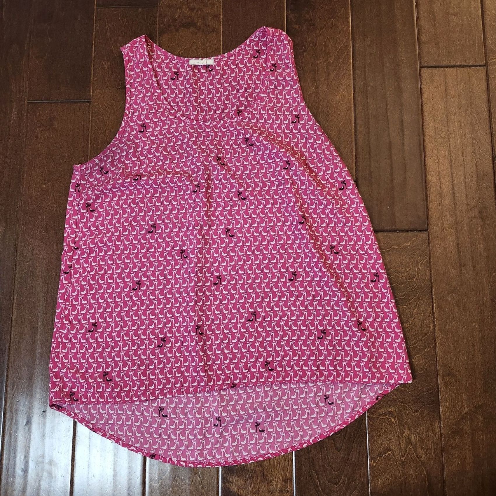 Vintage Pleione Women's Pink Blouse Top Sleeveless Pullover Regular Fit L Size L / US 10 / IT 46 - 2 Thumbnail