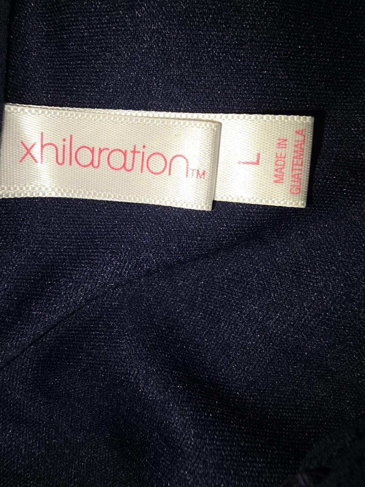 Designer Xhilaration Navy Maxi Dress - Size L Size L / US 10 / IT 46 - 2 Thumbnail