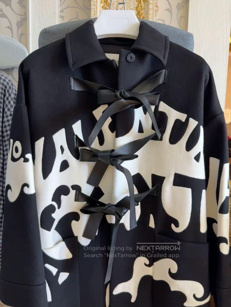 Valentino Valentino Black printed coat Size S / US 4 / IT 40 - 9 Thumbnail