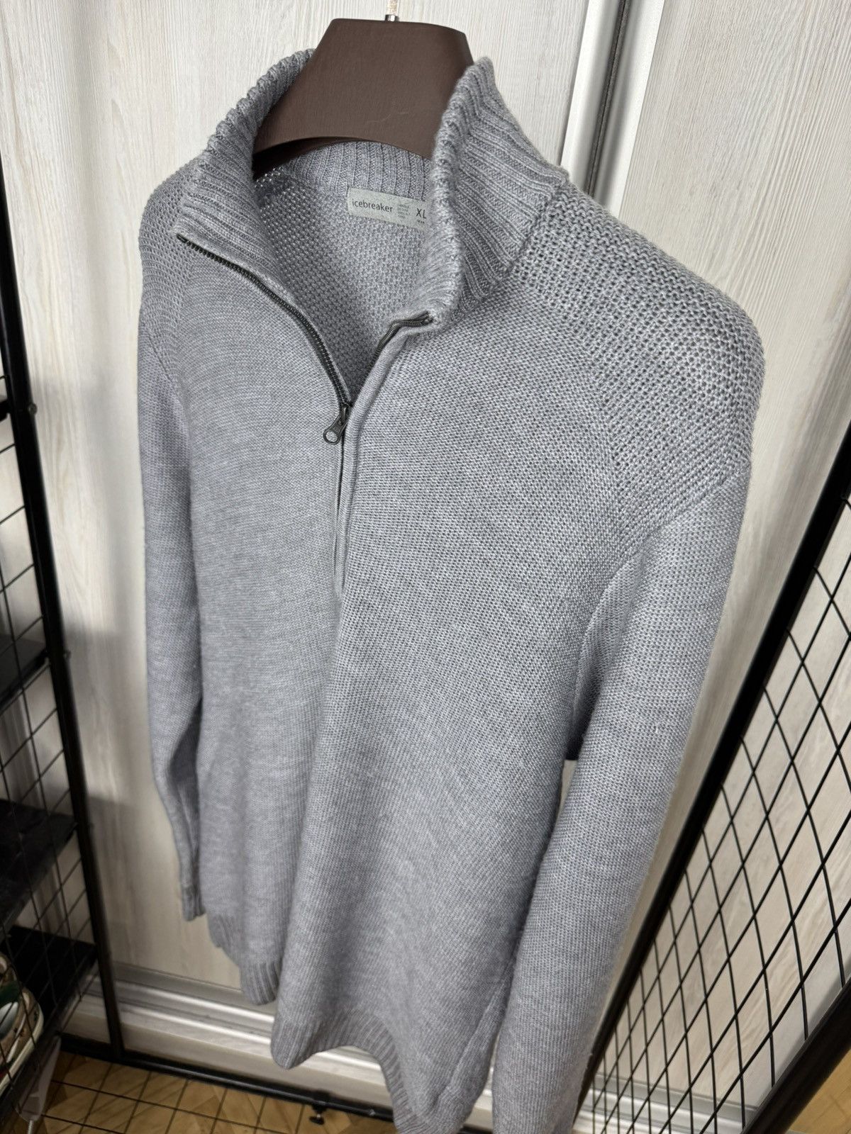 Icebreaker ICEBREAKER Waypoint Half Zip Sweater in Gritstone Heather Size US XL / EU 56 / 4 - 8 Thumbnail