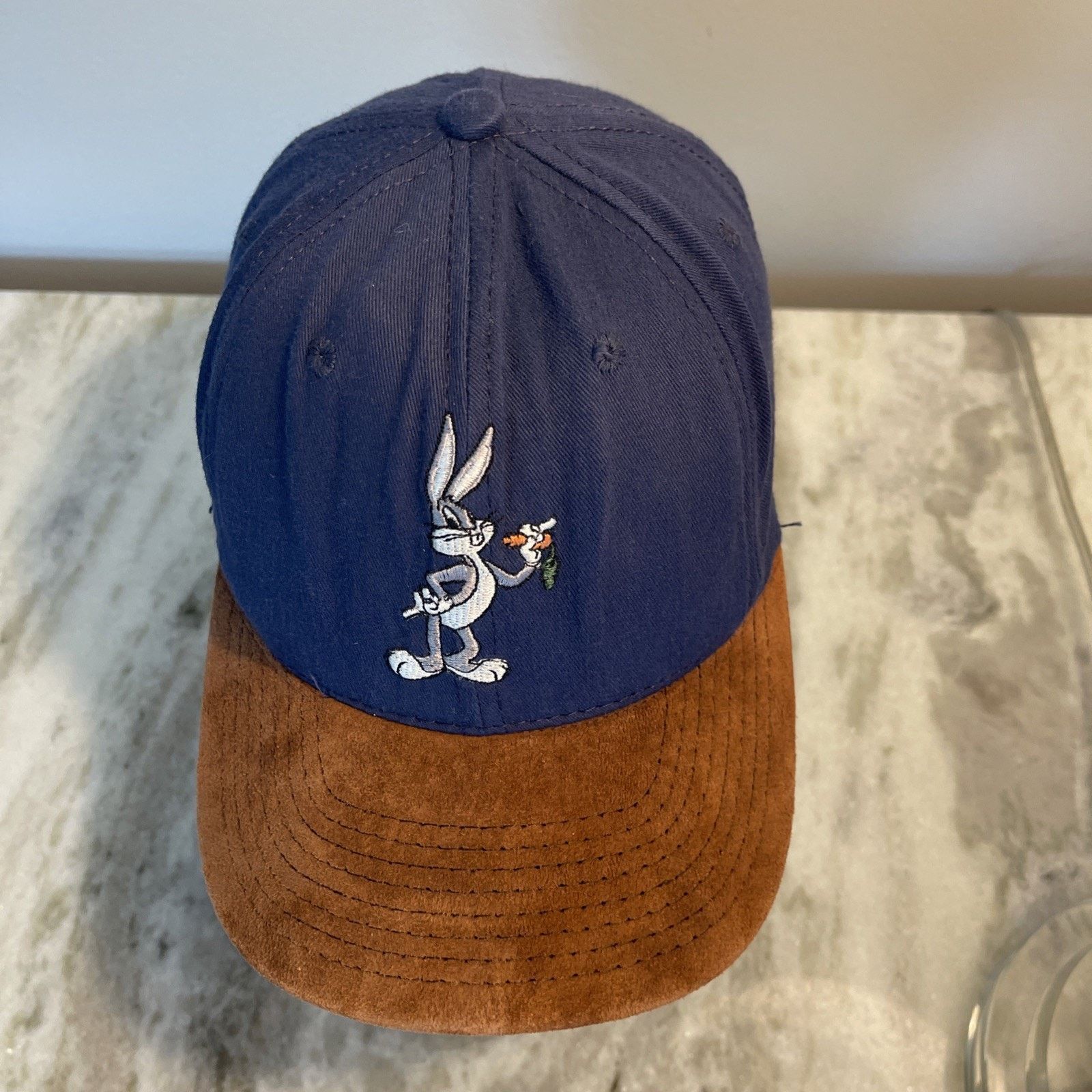 Warner Bros Vintage Bugs Bunny Made USA Snapback Hat Cap 1991. Rare Size ONE SIZE - 3 Thumbnail