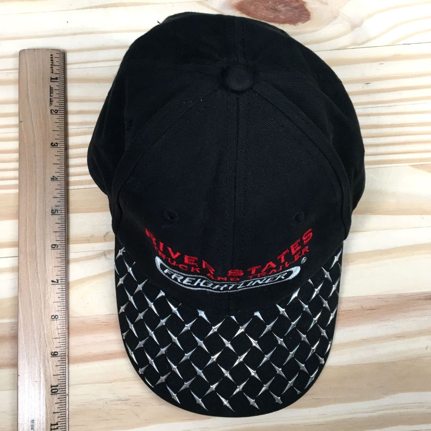 Vintage Freightliner River States Baseball Cap Hat Black Strapback OSFA Unbranded Men Cotton Canvas Adjustable Vintage No Size ONE SIZE - 5 Thumbnail