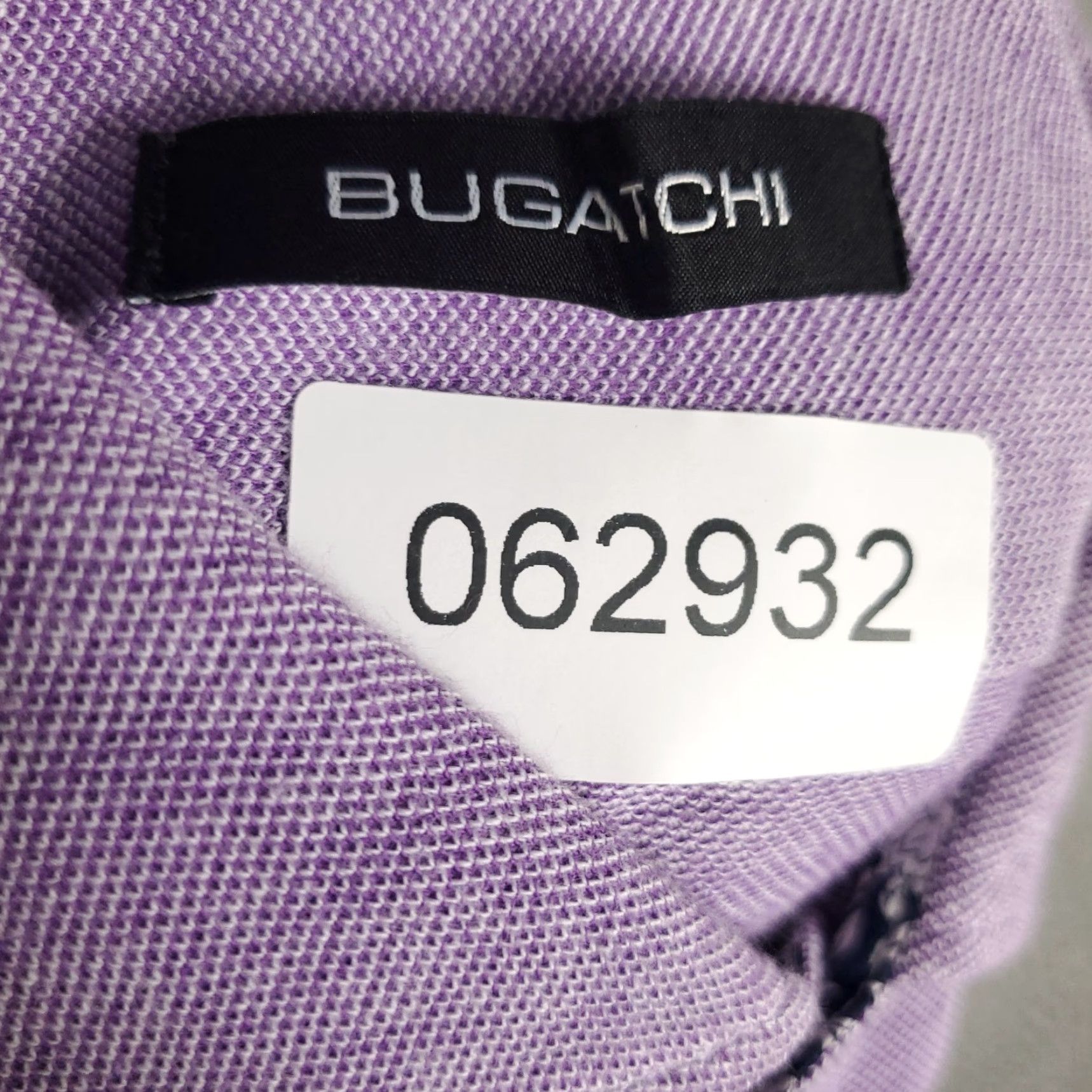 BUGATCHI VINTAGE Bugatchi Uomo Men's Short Sleeve Button-Up Shirt Large Purple Cotton Knit Casual Office Party Size US L / EU 52-54 / 3 - 8 Thumbnail