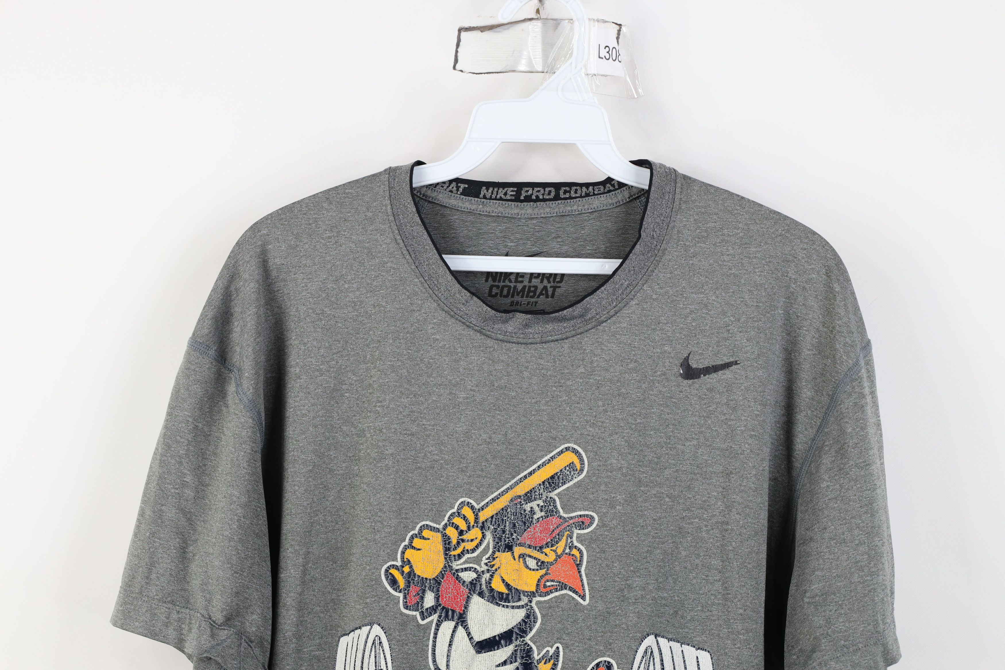 Nike Nike Pro Combat Toledo Mud Hens Baseball Compression Shirt Size US XXL / EU 58 / 5 - 2 Thumbnail