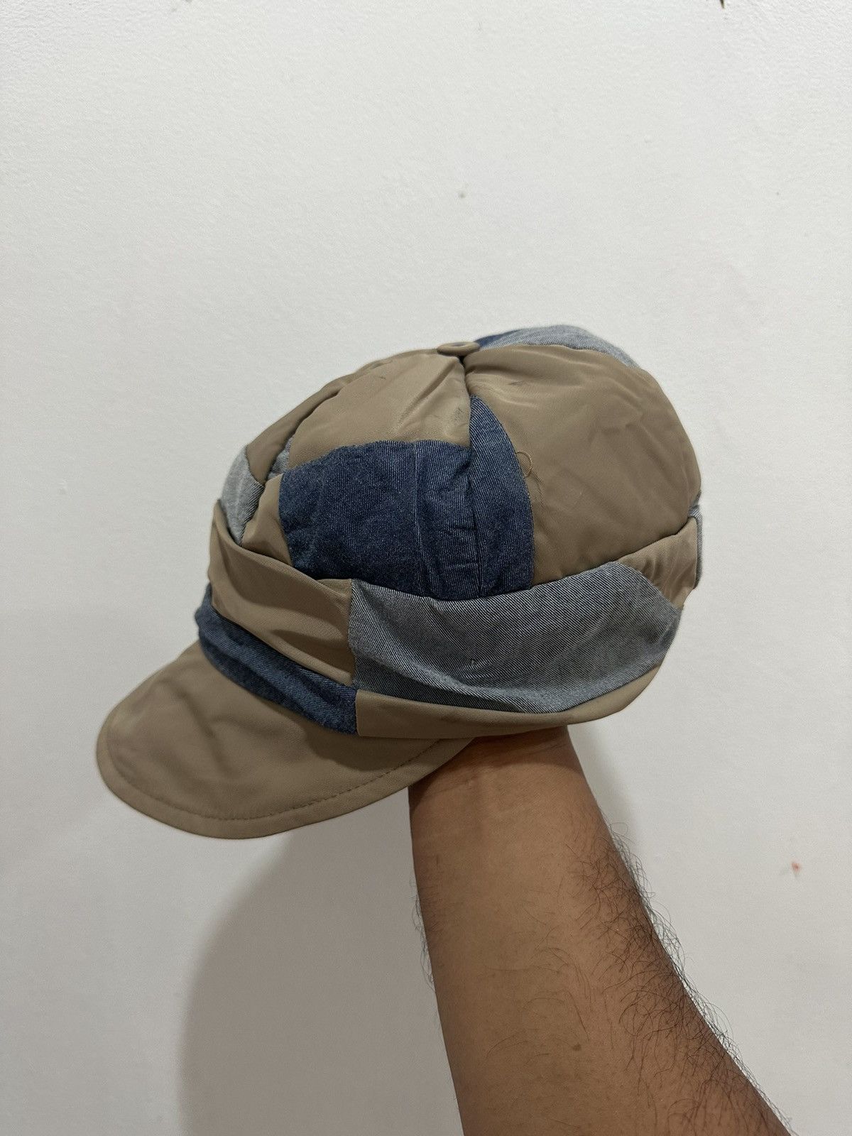 Vintage VTG Artist Hat Newsboy Patchwork By Dessiner Made in Italy Size ONE SIZE - 5 Thumbnail