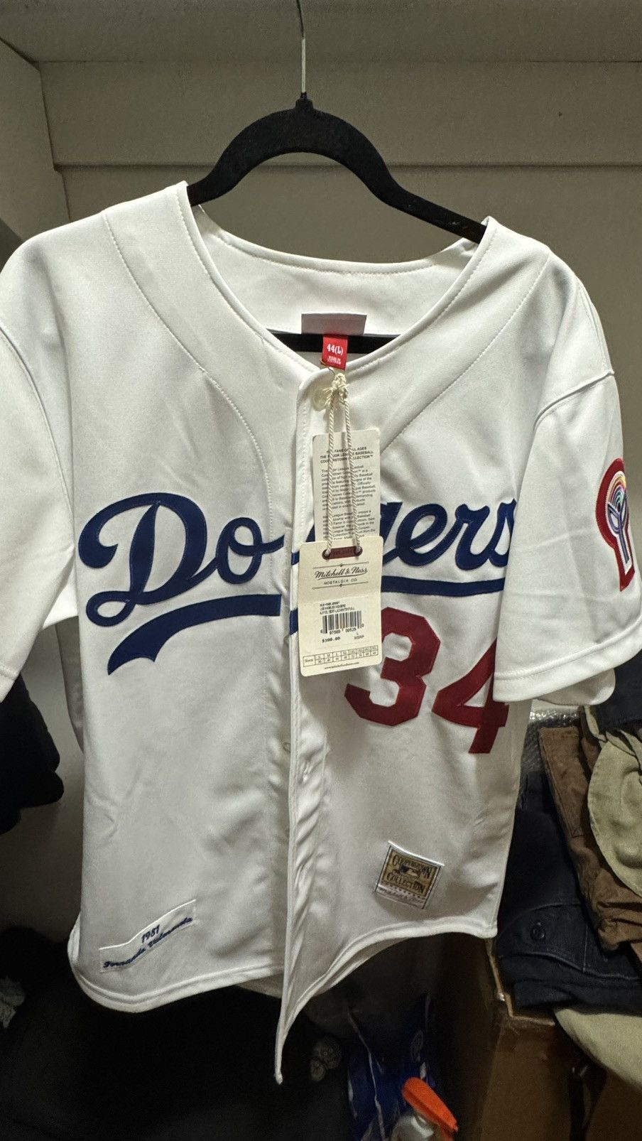 Mitchell & Ness Valenzuela Los Angeles Dodgers 1981 White Authentic Jersey Size US L / EU 52-54 / 3 - 1 Thumbnail