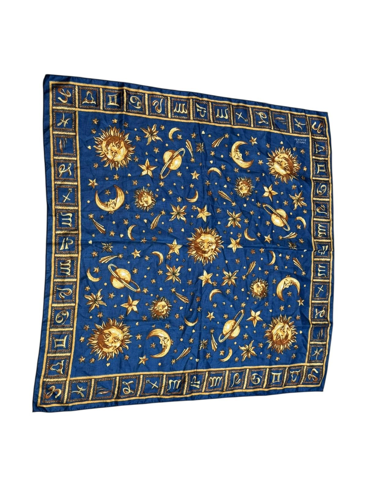 Versace Gianni Versace Silk Moon Sun Stars Zodiac Shawl Scarf Size ONE SIZE - 8 Thumbnail