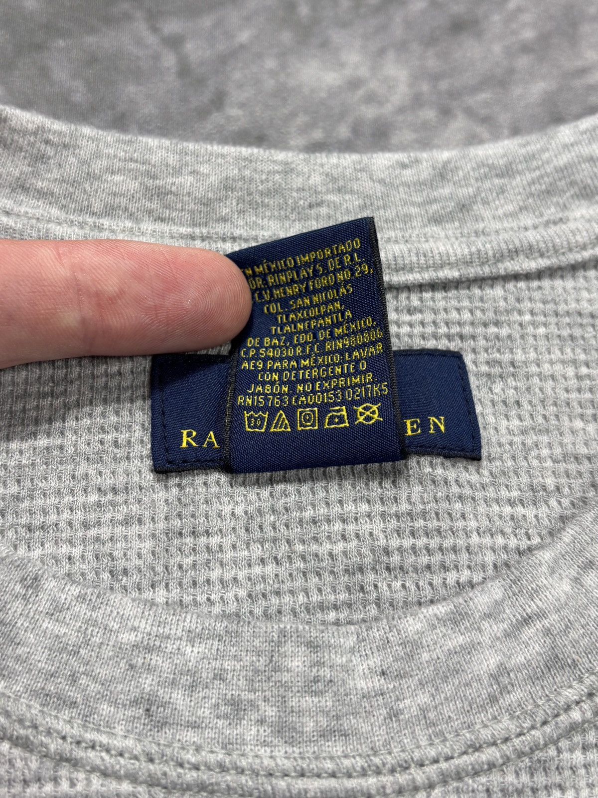 Polo Ralph Lauren Polo Ralph Lauren Thermal Longsleeve Shirt Base Layer Waffle Size US L / EU 52-54 / 3 - 6 Thumbnail