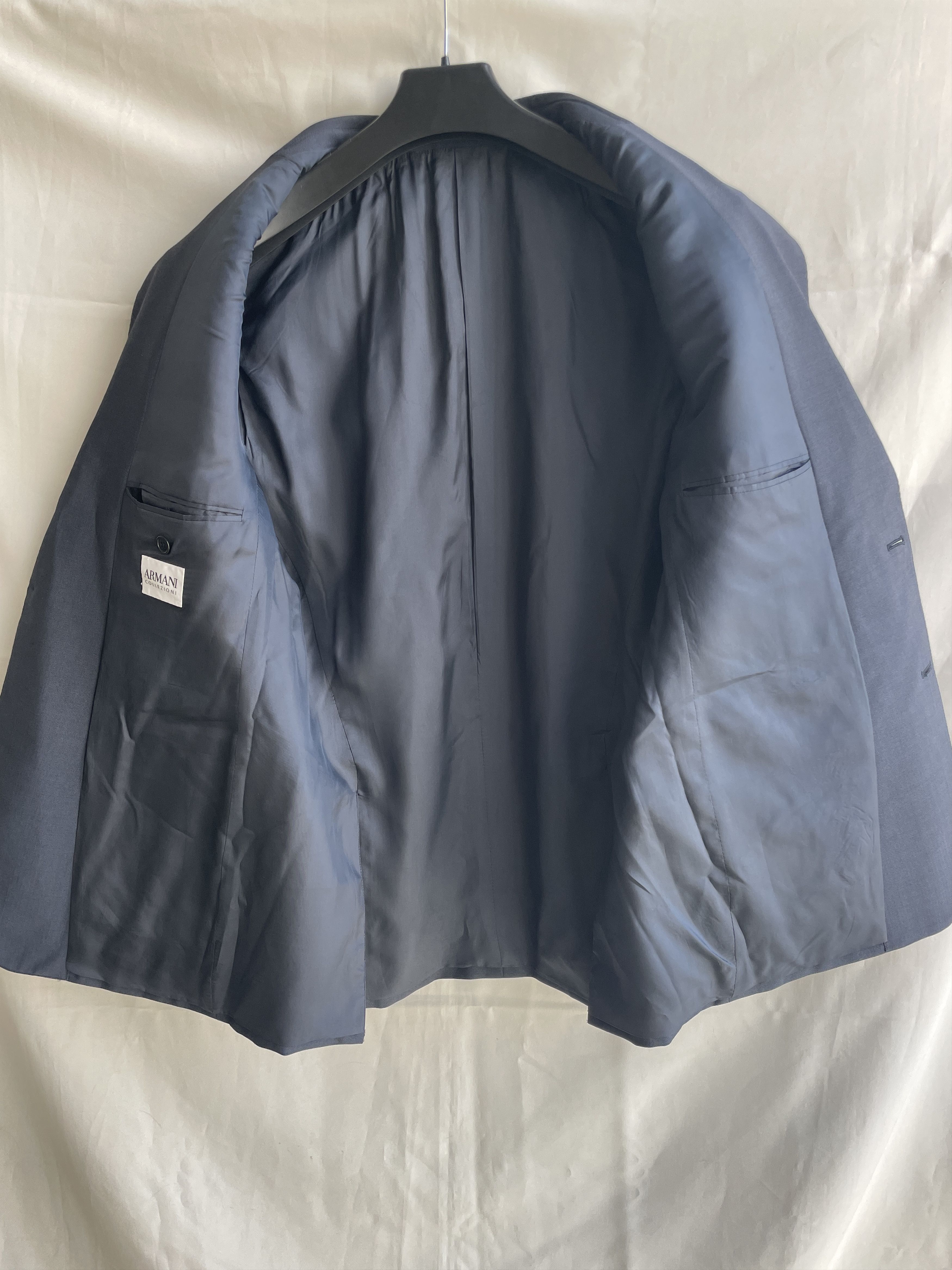 Armani Collezioni Armani Collezioni Navy Solid Wool Mohair Suit Jacket Blazer Size 40R - 3 Thumbnail