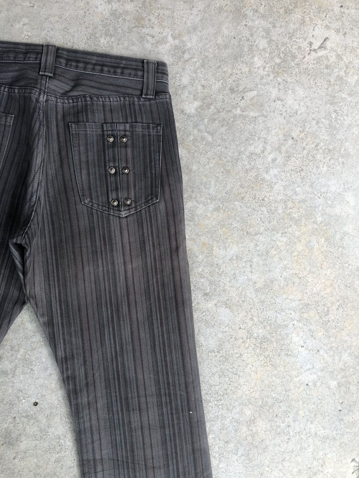 semanticdesign Japanese Semantic Design Flared Distressed Hickory Stripe Size US 29 - 9 Thumbnail