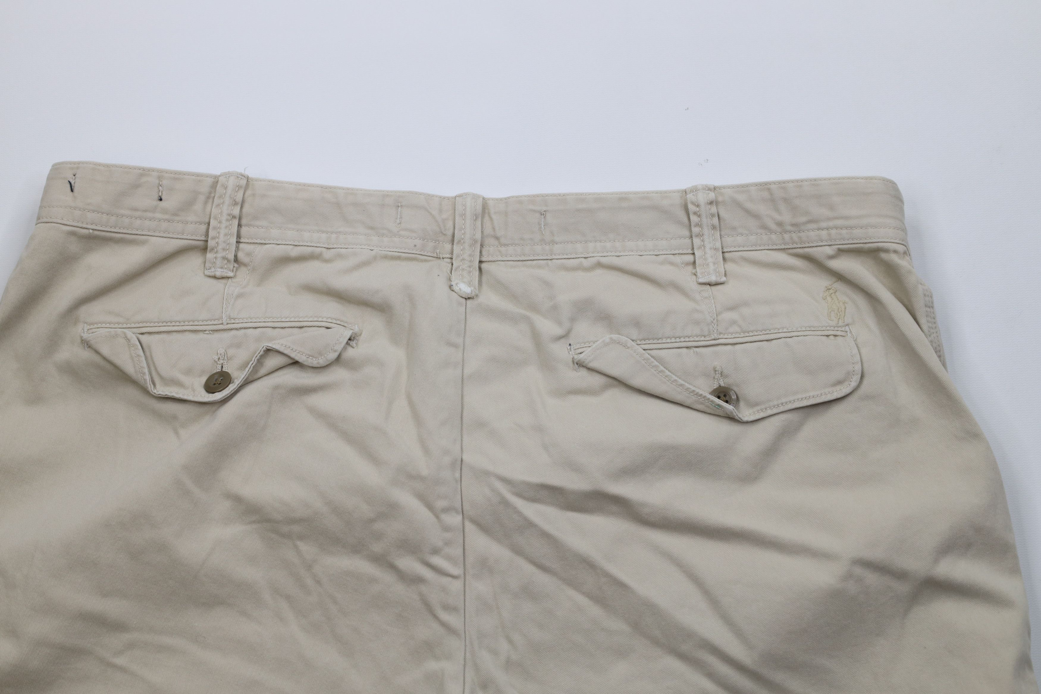 Ralph Lauren Vintage 90s Ralph Lauren Fit Heavyweight Shorts Beige Size US 38 / EU 54 - 9 Thumbnail