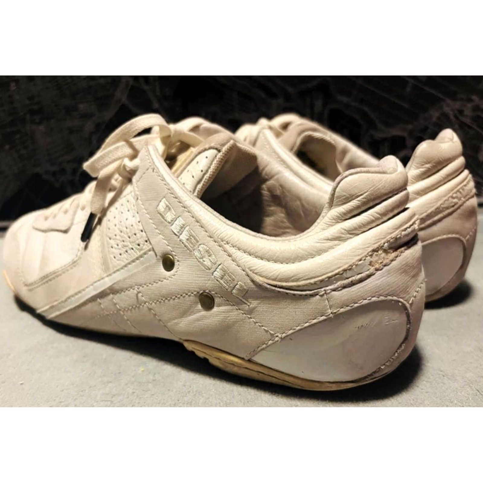Diesel VINTAGE Diesel Men Sneakers Korbin Ⅱ White 10.5US Leather Sneakers City 90s 00s Mens LuxurY Slight damage Size US 11 / EU 44 - 5 Thumbnail