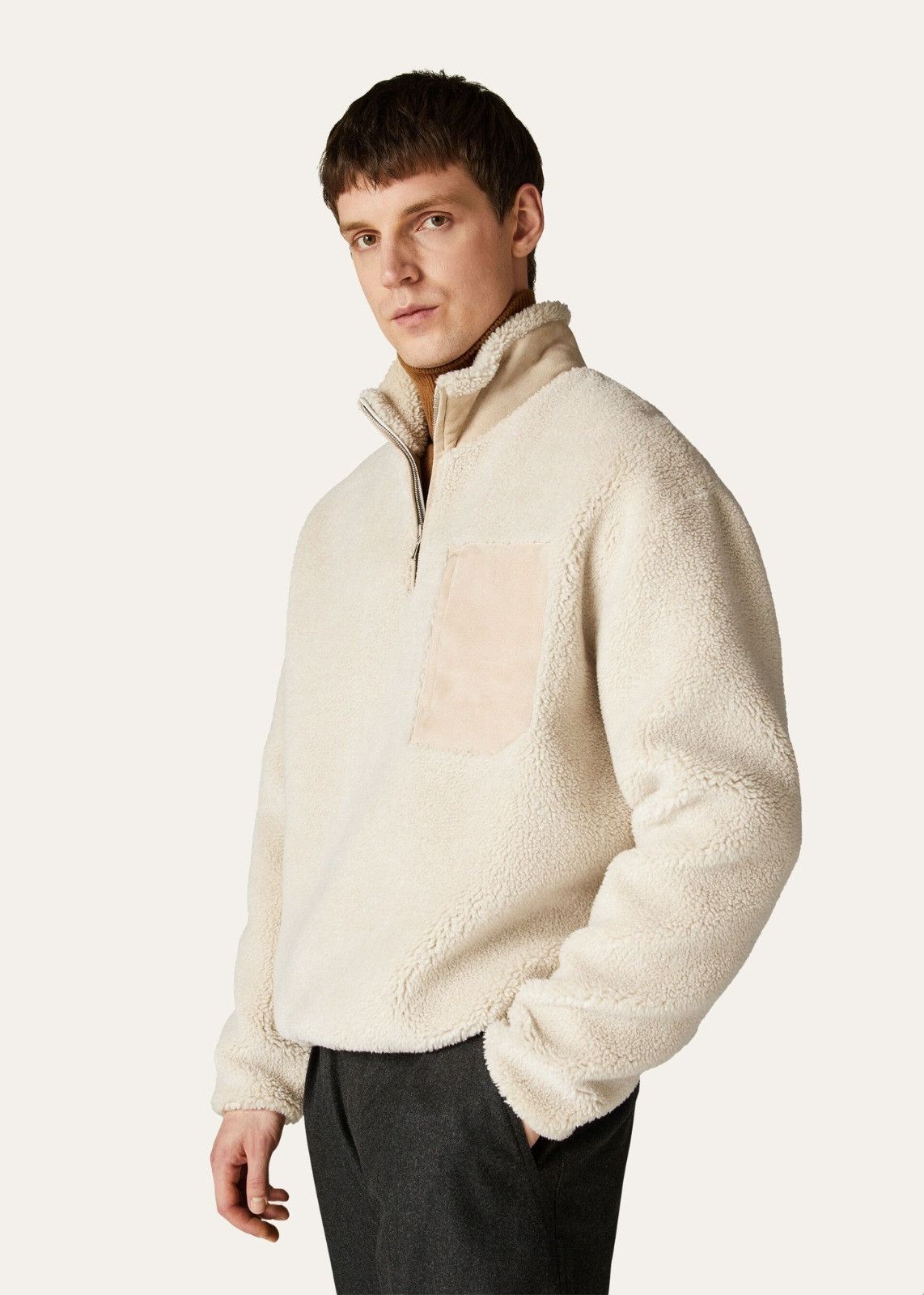 Loro Piana o1srvl11e1224 Mezzocollo Ovoot Curly Cashmere Sweater Size US XL / EU 56 / 4 - 5 Thumbnail