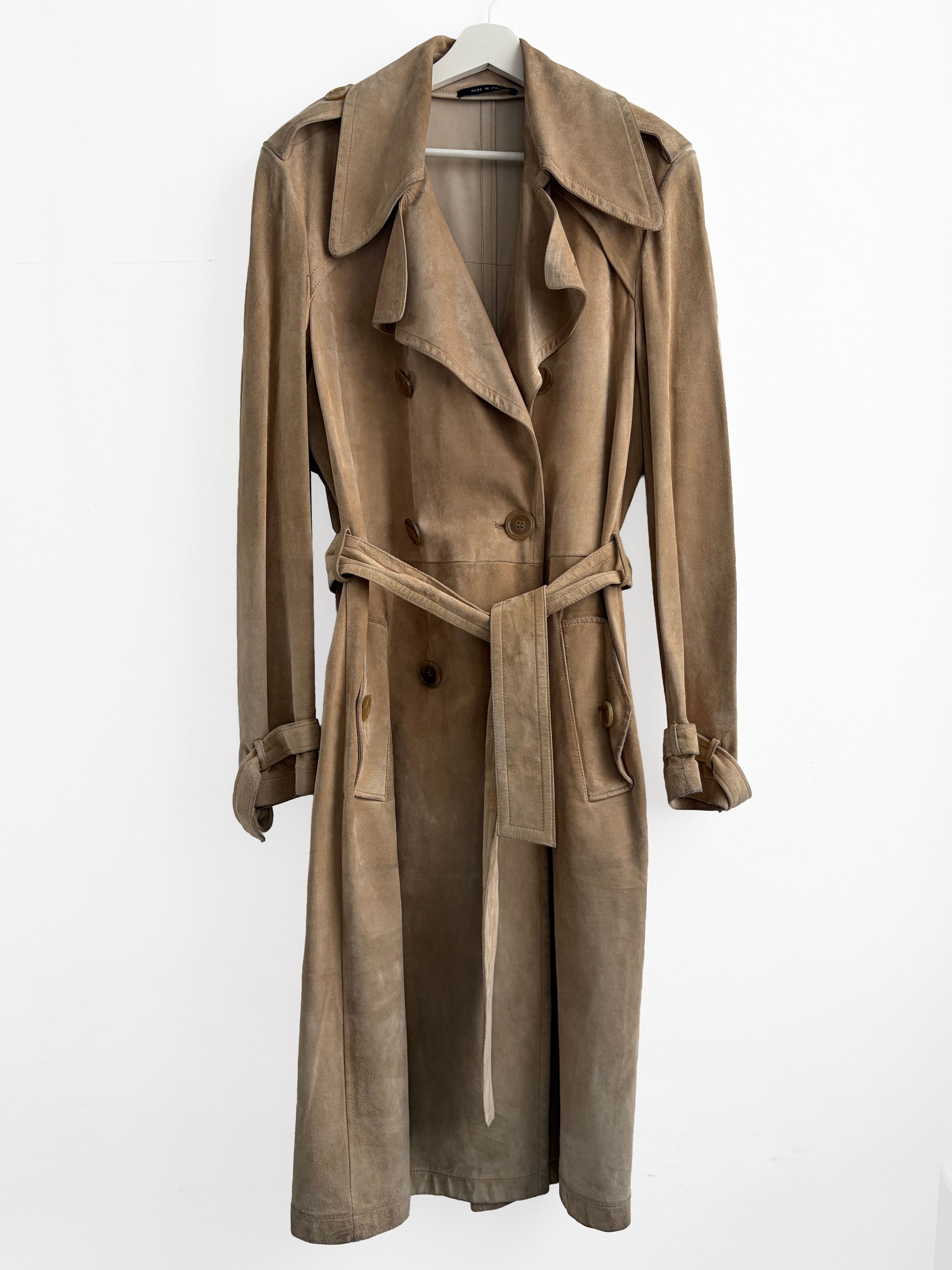 Gucci Tom Ford Gucci Beige Tan Suede Trench Coat, 48 Size US M / EU 48-50 / 2 - 1 Thumbnail