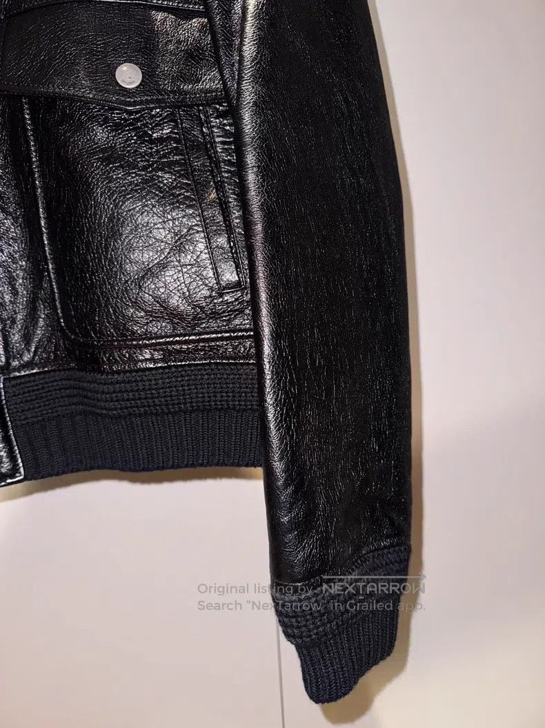 Saint Laurent Paris Saint Laurent Paris Leather and Wool Knit Jacket Size US M / EU 48-50 / 2 - 3 Thumbnail
