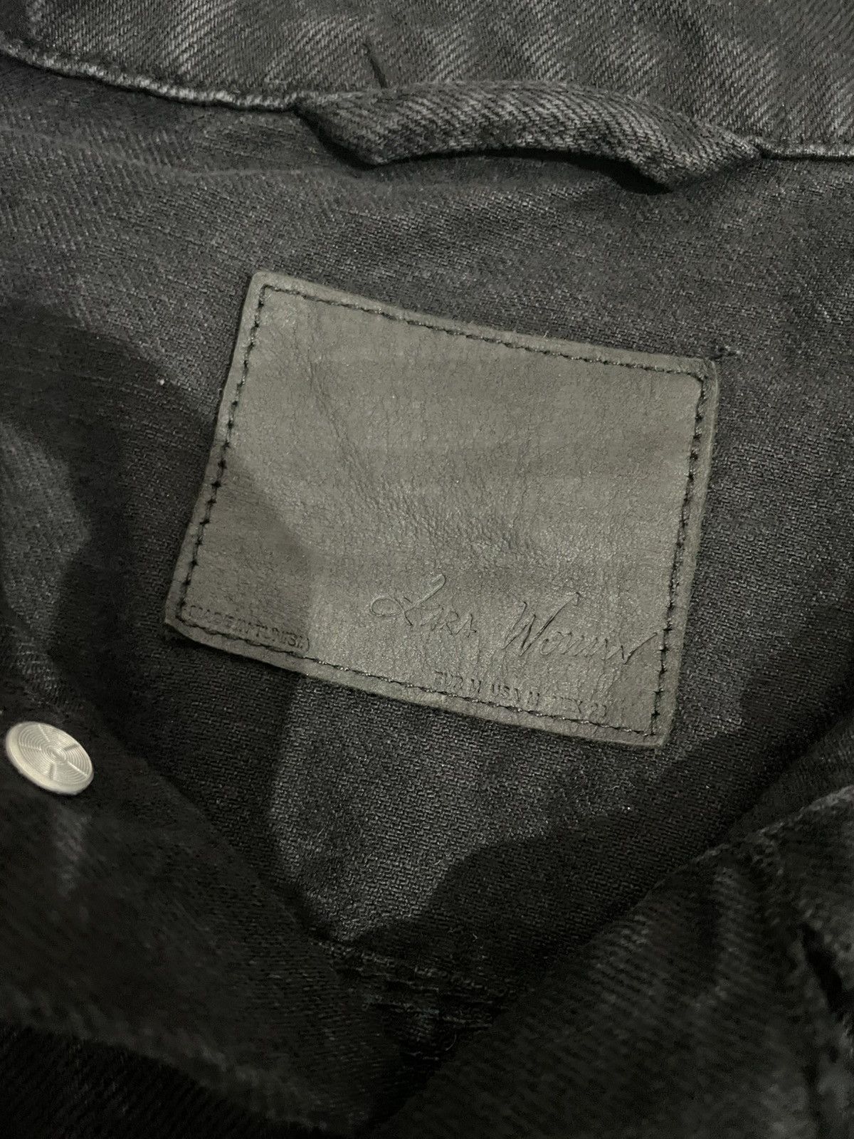 Zara Zara Woman's Black Denim Jacket Cowgirl Western Boho Size L / US 10 / IT 46 - 5 Thumbnail
