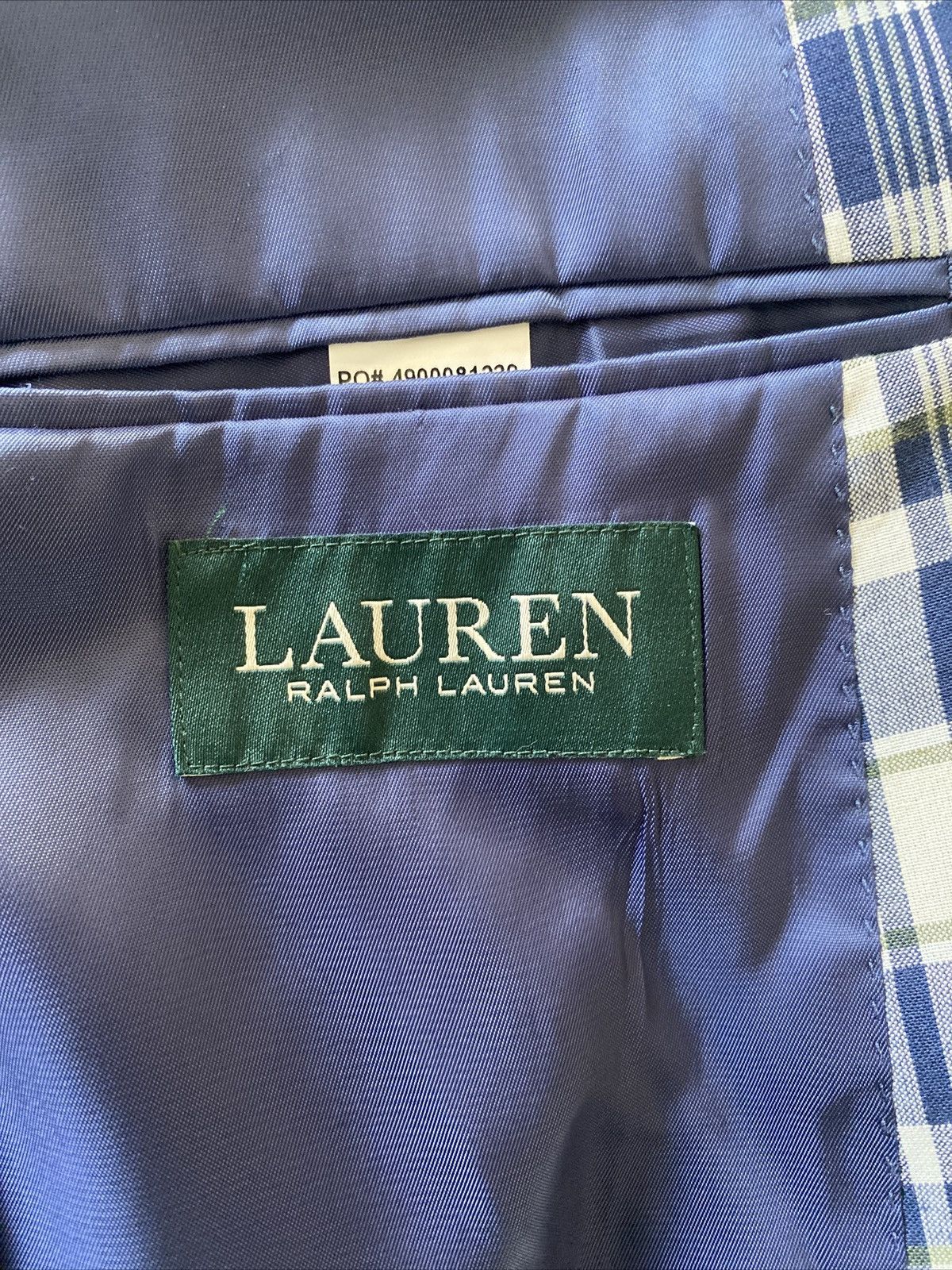 Ralph Lauren Ralph Lauren 43R Blue Plaid Cotton two button blazer Size 44R - 7 Thumbnail