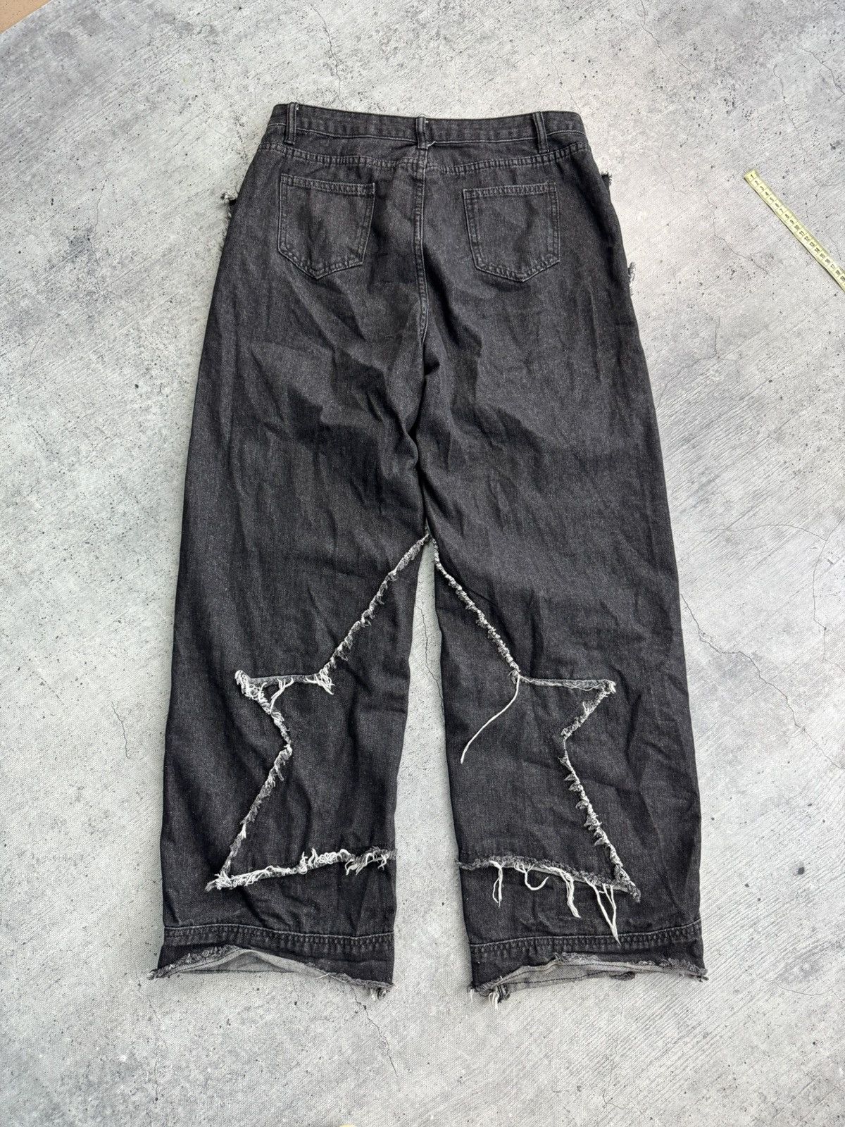 Japanese Brand Y2K Avant Garde Baggy Denim Jeans Streetwear Hype Size US 32 / EU 48 - 2 Thumbnail