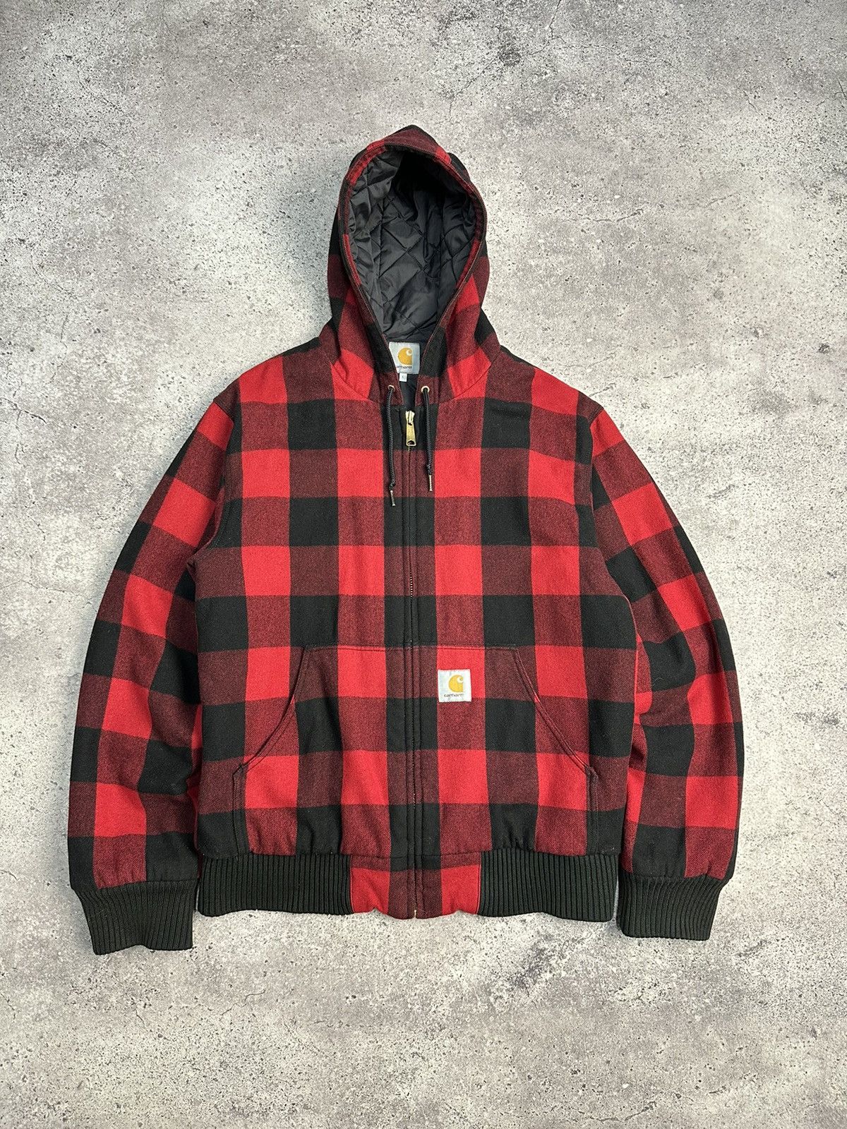 Carhartt Vintage Carhartt Active Jacket Wool Check Distressed Y2K Size US L / EU 52-54 / 3 - 1 Thumbnail