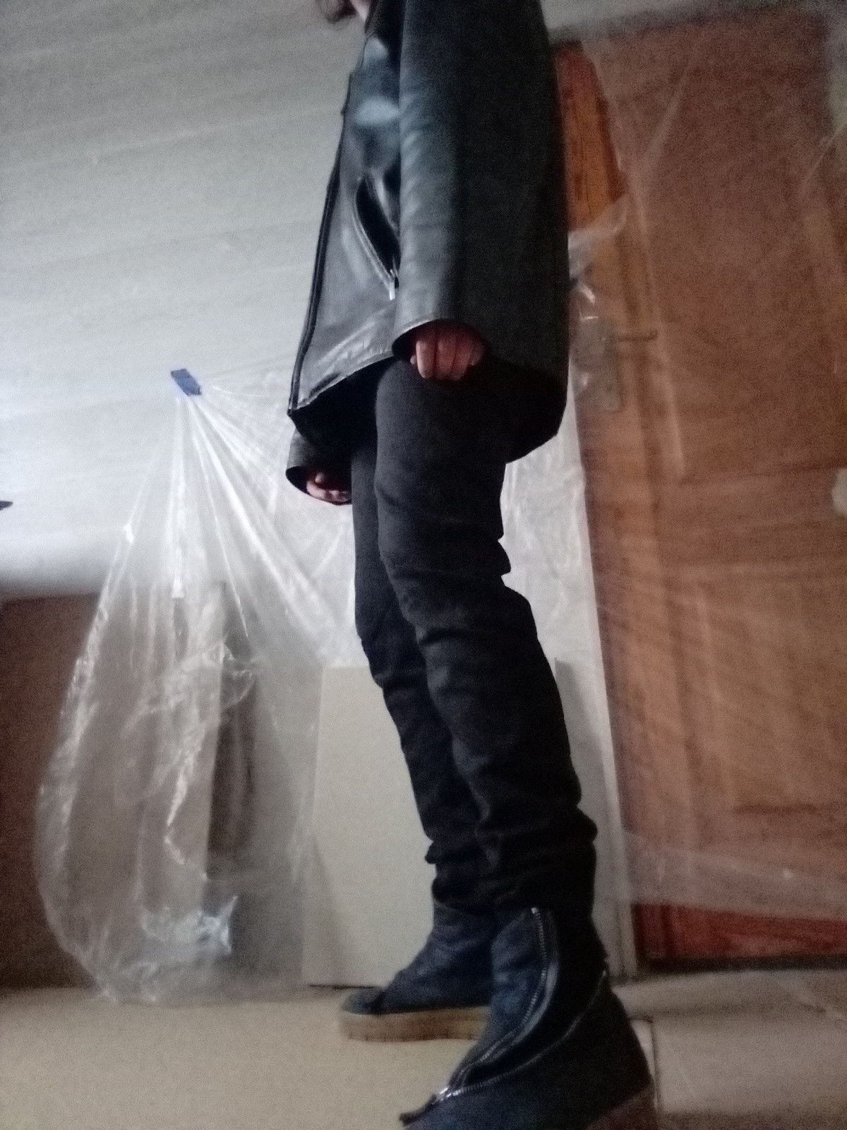 Dirk Bikkembergs Leather Waist Pants BIKK Premium Denim Skinny Fit goth Size US 29 - 5 Thumbnail