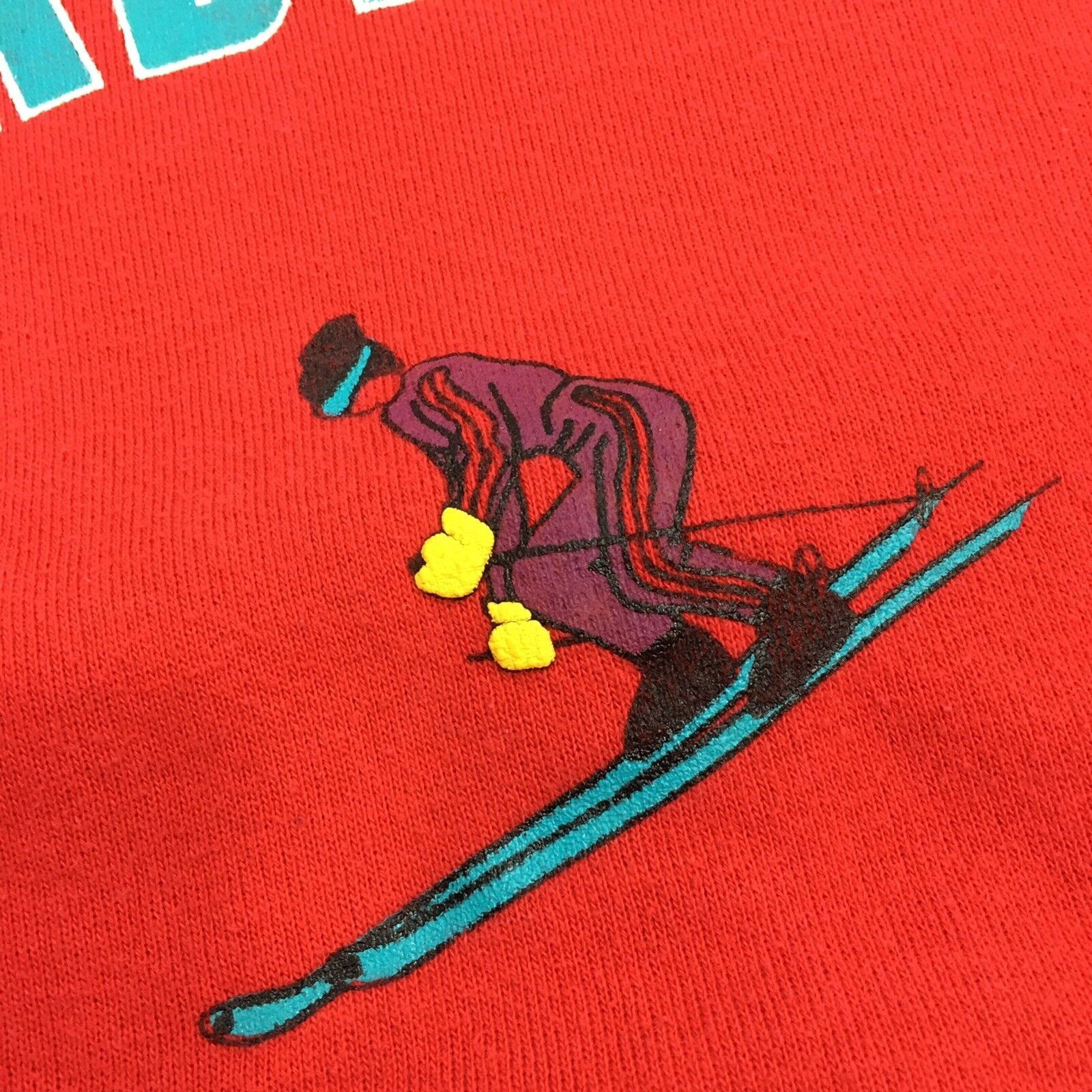 Russell Athletic Vtg Russell SKI ADVENTURE Switzerland V Stitch Sweatshirt Size US L / EU 52-54 / 3 - 4 Thumbnail
