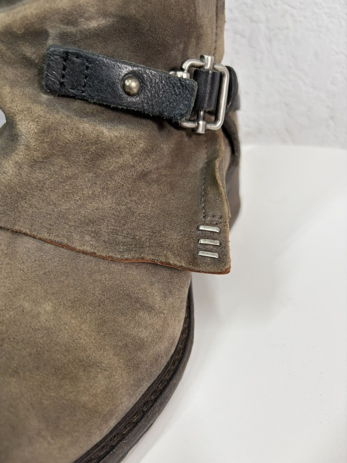 Hedi Slimane Distressed Leather Engineer Boots Buckle Strap Guidi Vibe Size US 8 / EU 41 - 13 Thumbnail