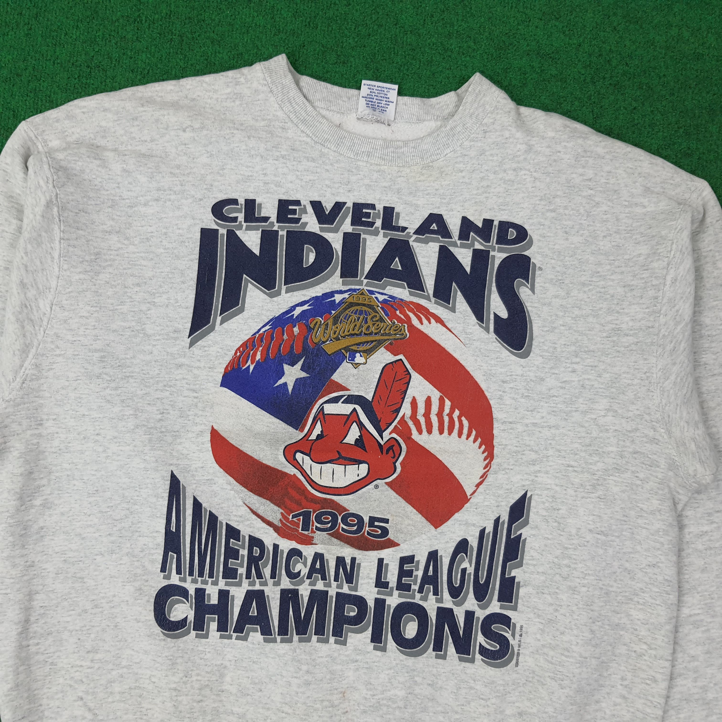 Starter Vintage Starter Cleveland Indians America Sweatshirt C264N10 Size US L / EU 52-54 / 3 - 2 Thumbnail
